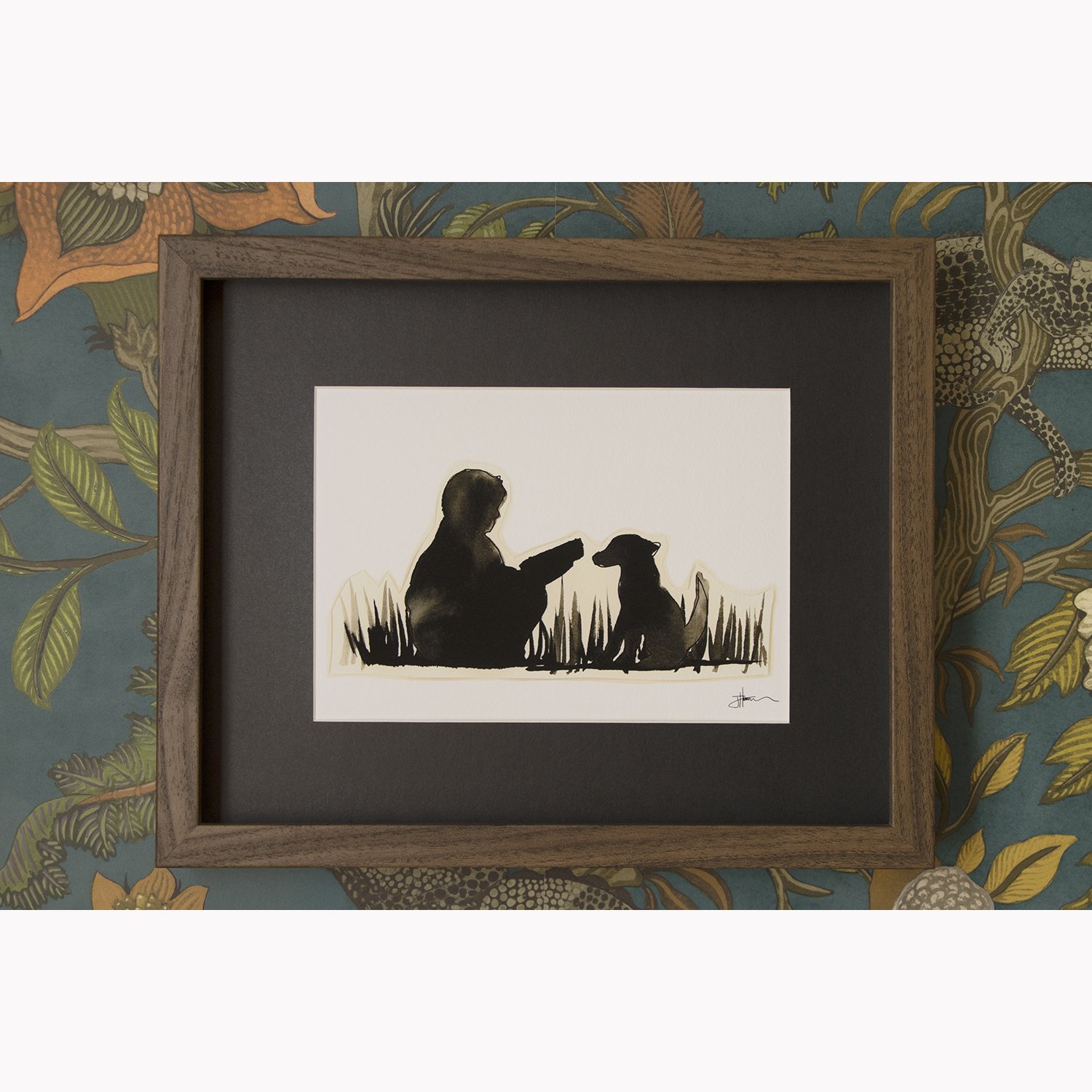 child reading to dog art print Jessica Joy Hiemstra affordable.jpg