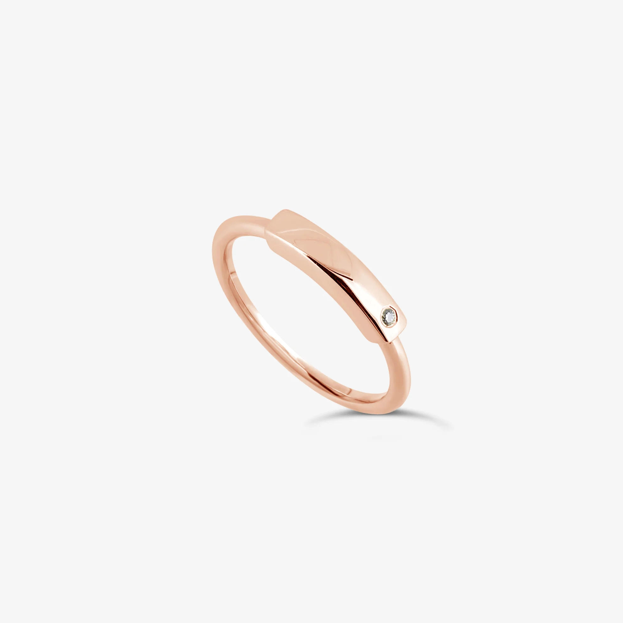 Kara Signet Ring - Rose Gold