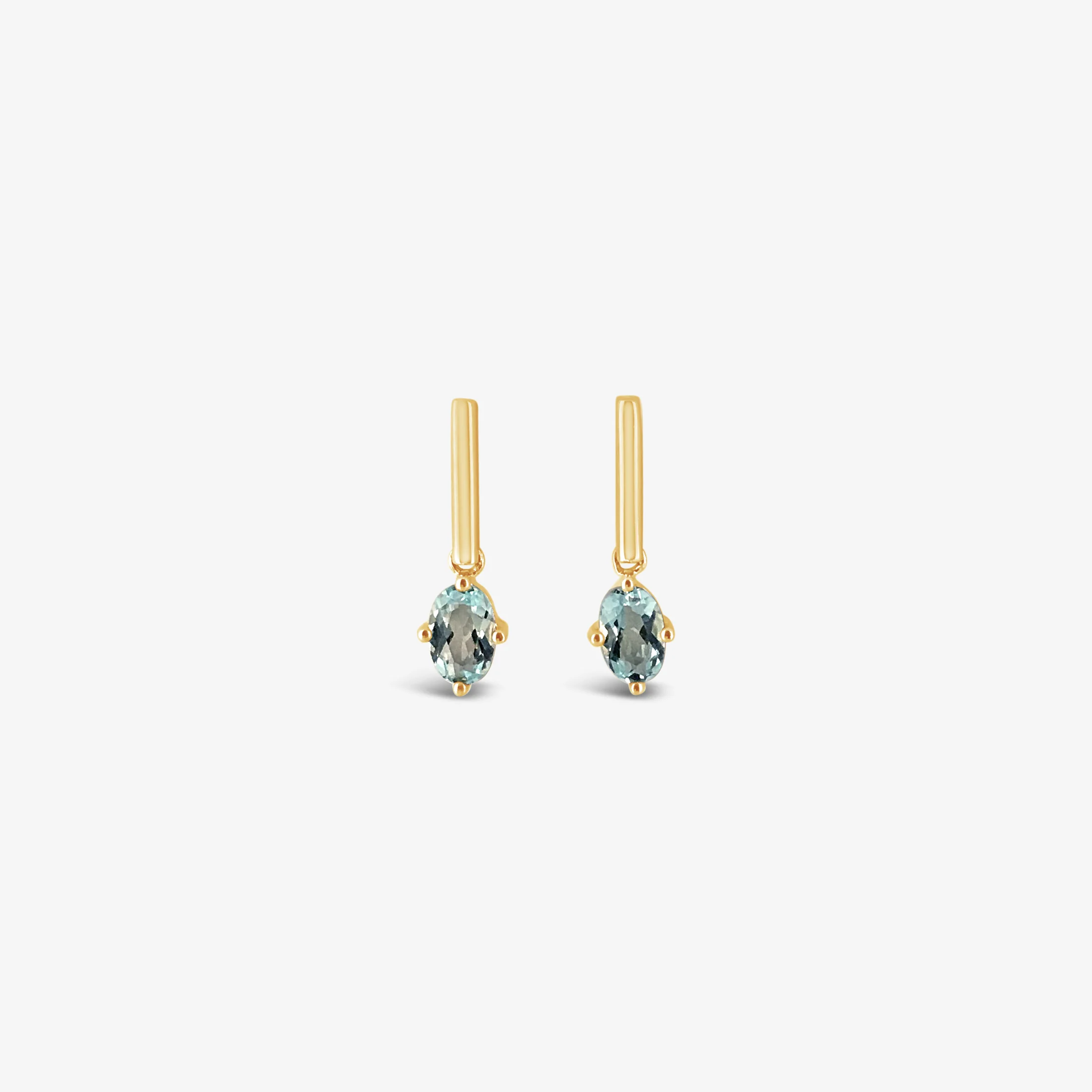 Bar Oval Earrings