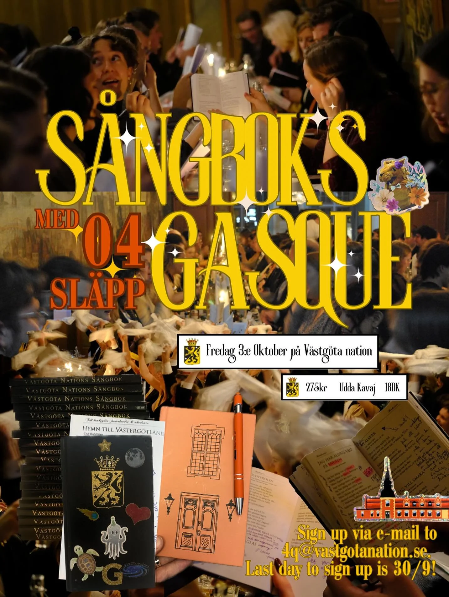 Sångboksgasquen är för alla som någon gång suttit på en gasque och tänkt ”det sjungs för lite”! Vi kommer att ha en kväll fylld av febrilt bläddrande i vår alldeles egna så