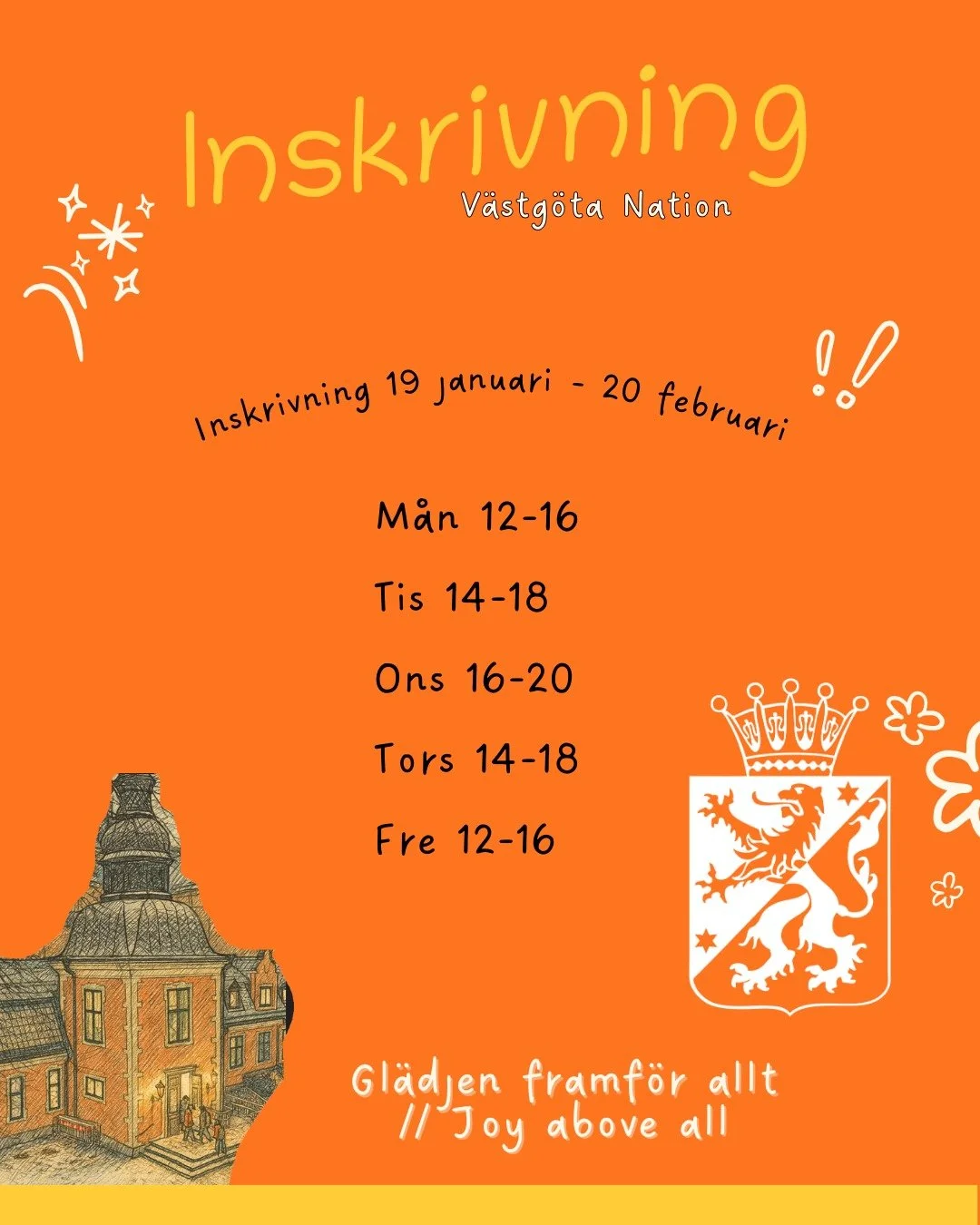 Eng below 

V&auml;stg&ouml;ta nation &auml;r f&ouml;r studenter, av studenter. Tidigare har krav funnits p&aring; att inskrivna medlemmar skall ha anknytning till V&auml;sterg&ouml;tland, men nu &auml;r sj&auml;lvklart alla studenter vid Uppsala uni