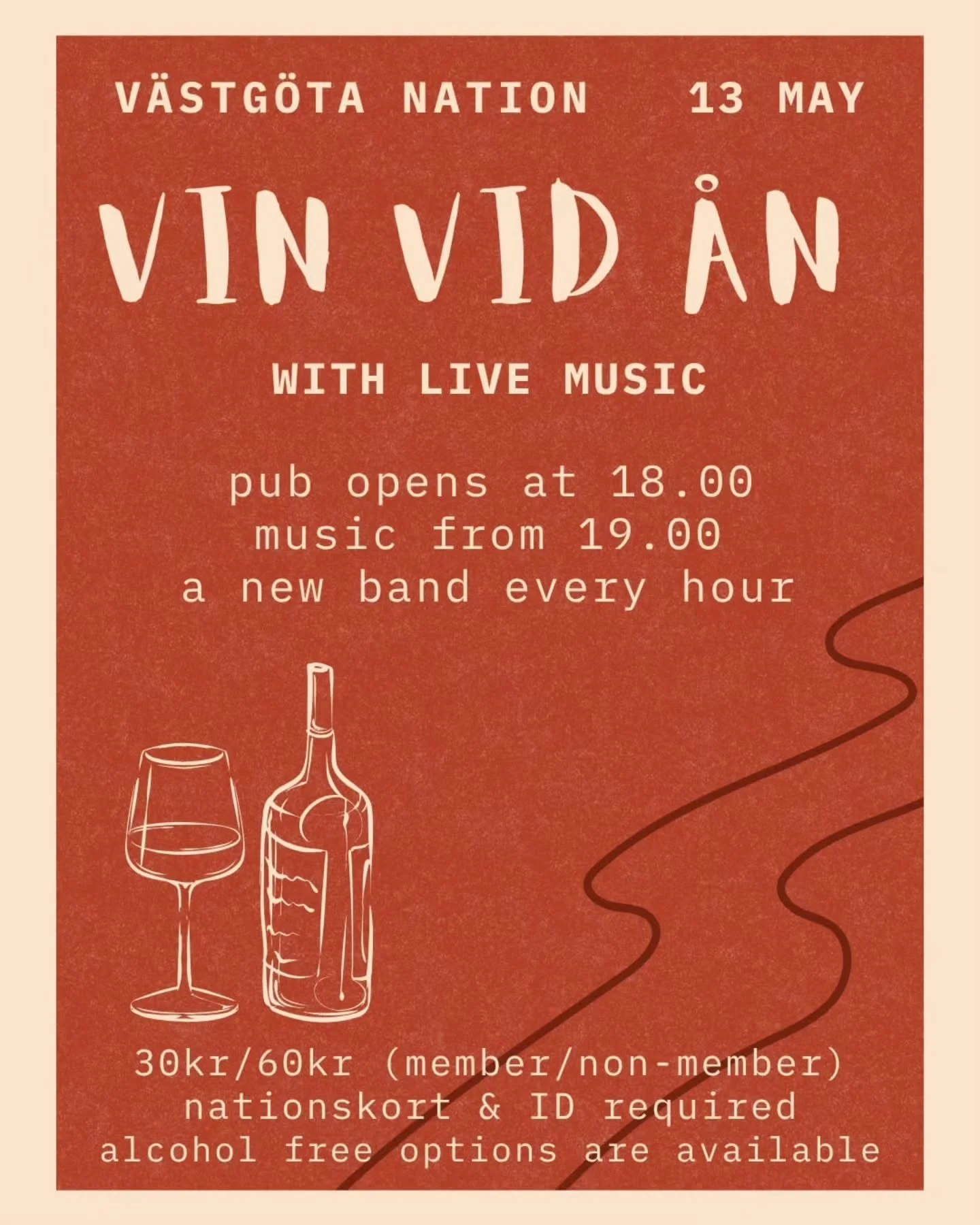VIN VID &Aring;N MED LIVEMUSIK! 🍷🪩 

Vinbar, sol, livemusik... vad mer beh&ouml;vs? 

Kom och njut av v&aring;rsolen i v&aring;r otroliga uteservering med livemusik och ett stort utbud av noga utvalda viner, finns b&aring;de plats att sitta och &au