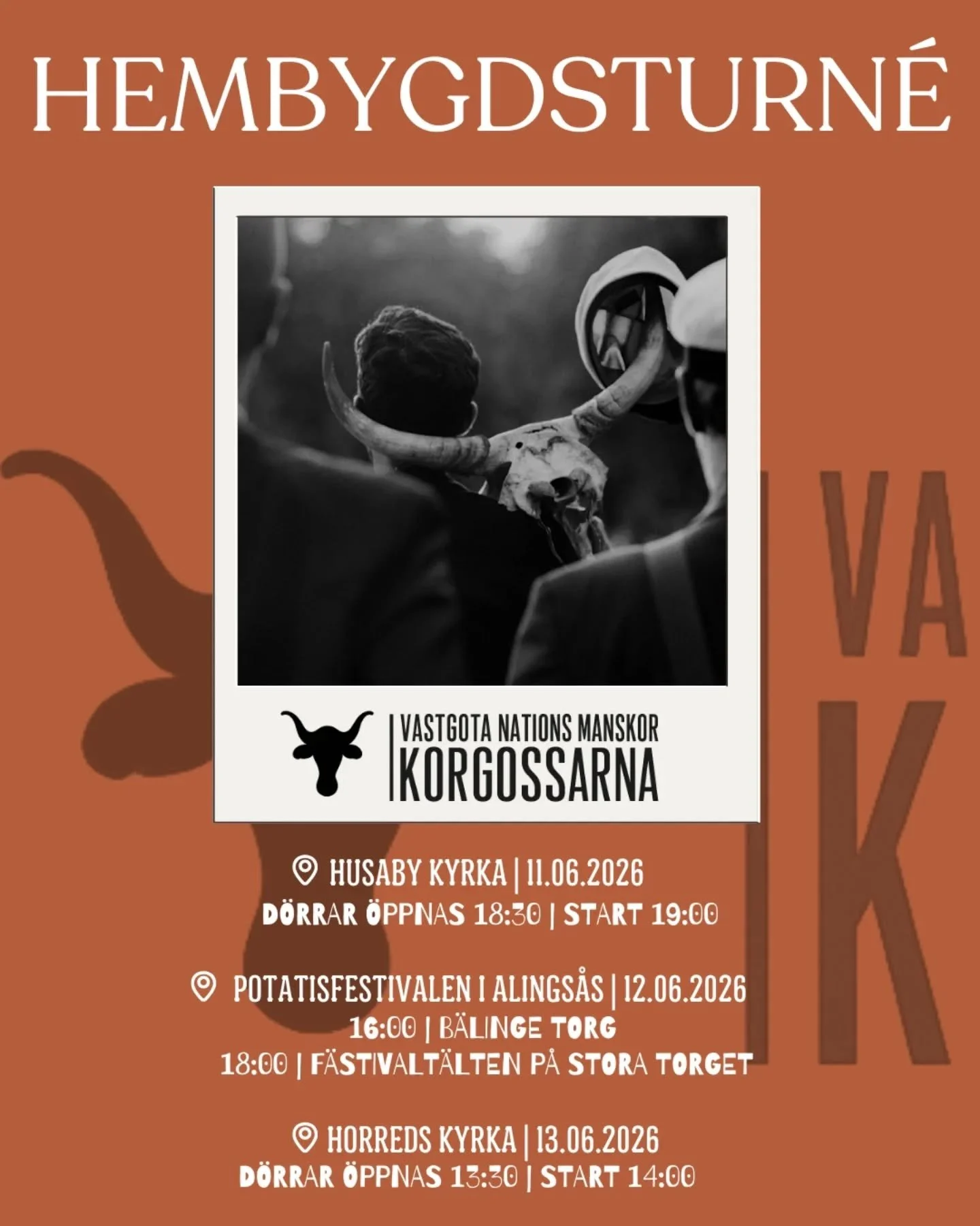 V&auml;stg&ouml;ta Nations Mansk&ouml;r Korgossarna ska ut p&aring; turn&eacute; genom v&aring;r hembygd! 

Gratis intr&auml;de!!!

V&auml;stg&ouml;ta nations mansk&ouml;r Korgossarna har funnits i sin nuvarande form sedan 1992 och har under de senas