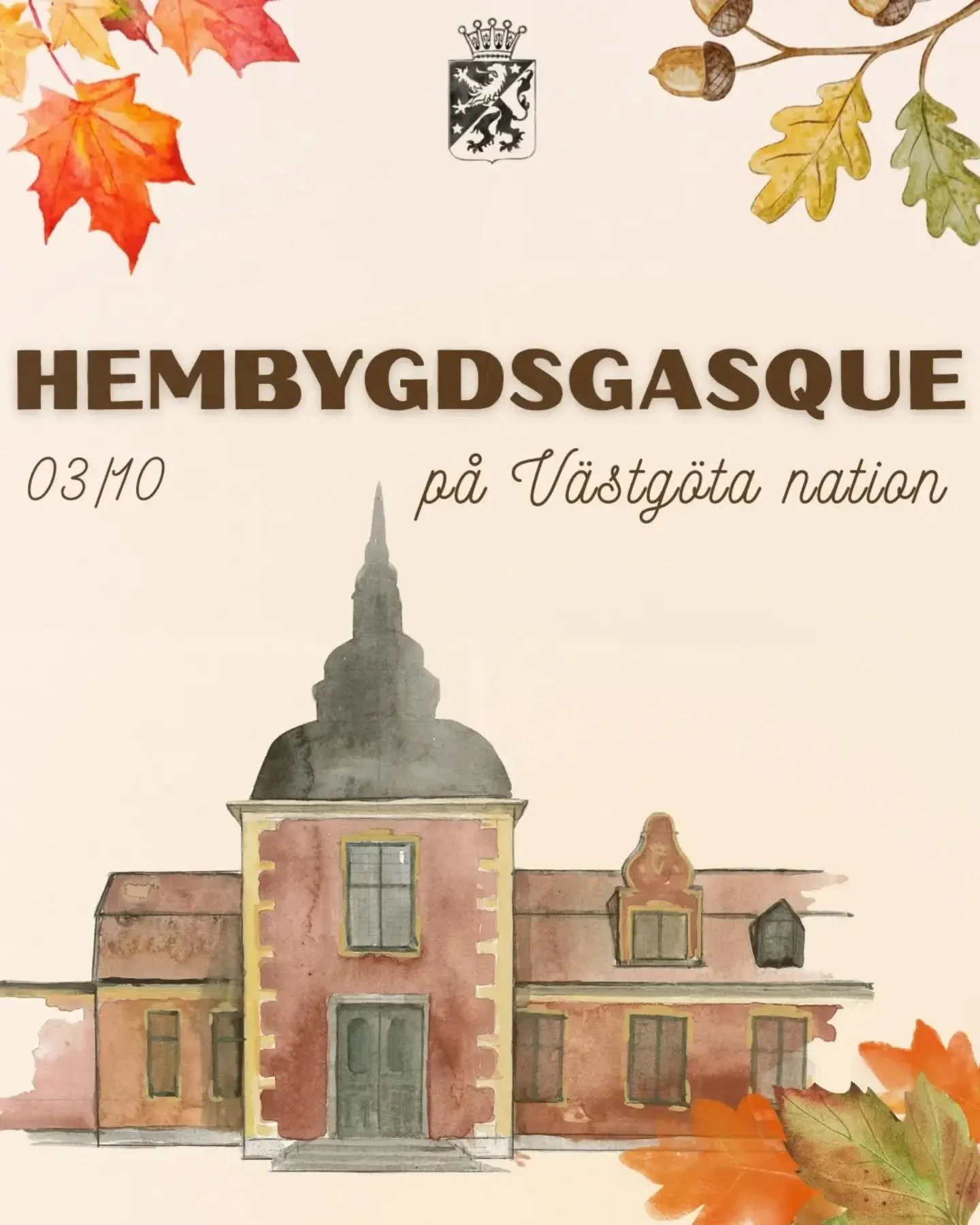 **English below**

HEMBYGDSGASQUE P&Aring; V&Auml;STG&Ouml;TA NATION 🍂

I hyllning till v&aring;r vackra V&auml;stg&ouml;ta schl&auml;tt bjuder vi in till Hembygdsgasque! Den 3 oktober v&auml;ntar en st&auml;mningsfull kv&auml;ll p&aring; V&auml;stg