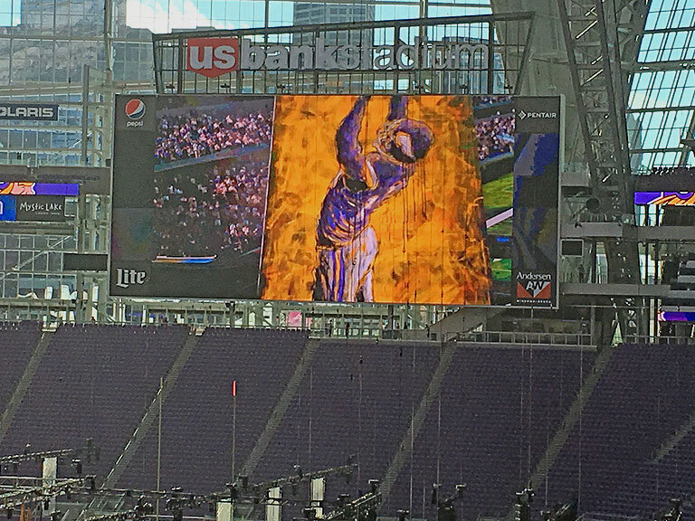 Painting for the Minnesota Vikings at US Bank Stadium