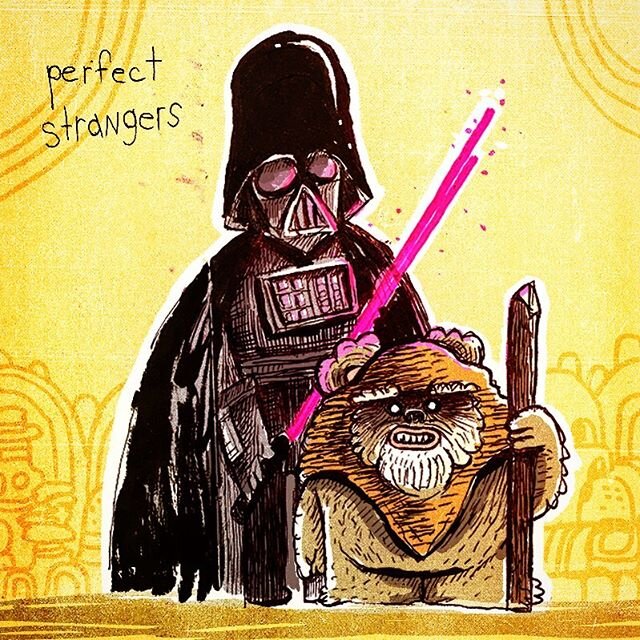 Sitcom potential? .
.
.
#starwars #starwarsfan #darthvader #ewok #wicket #riseofskywalker #disney #returnofthejedi #jedi #oddcouples