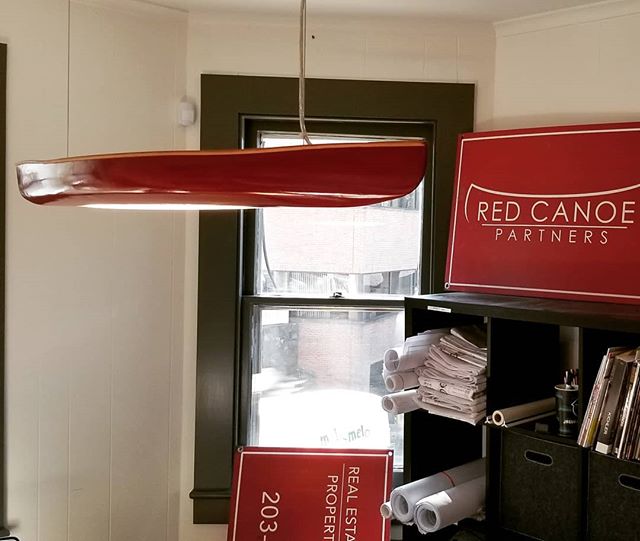 A Red Canoe Chandelier for the Red Canoe Headquarters