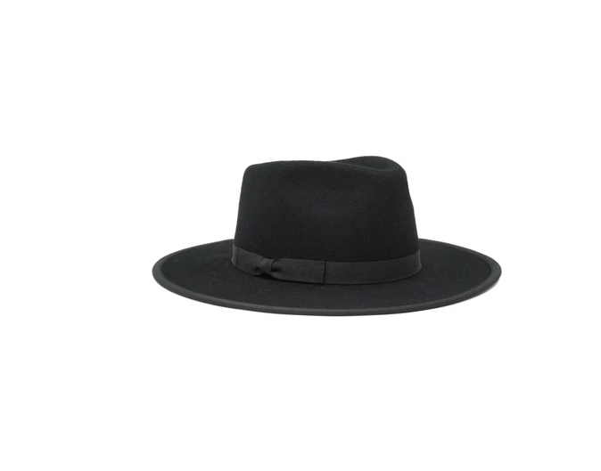 Black Felt Hat With Ribbon — The Vinyl 