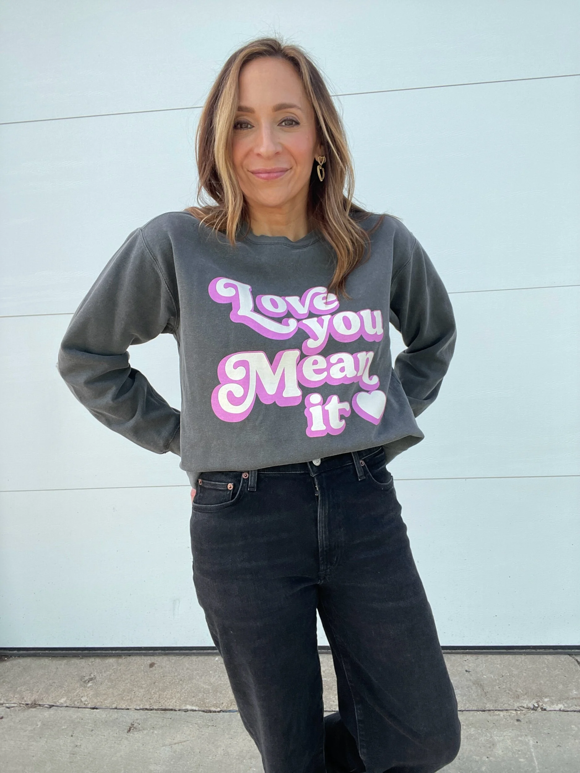 Love You Mean It Premium Crewneck Sweatshirt