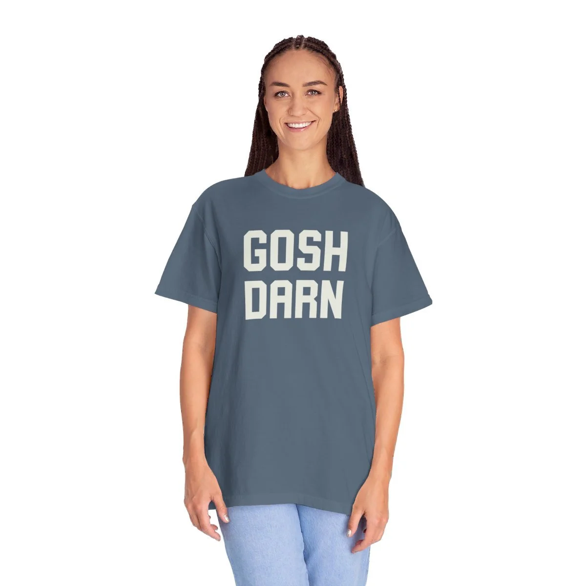 "Gosh Darn" Unisex Garment-Dyed Navy Comfort Colors T-shirt