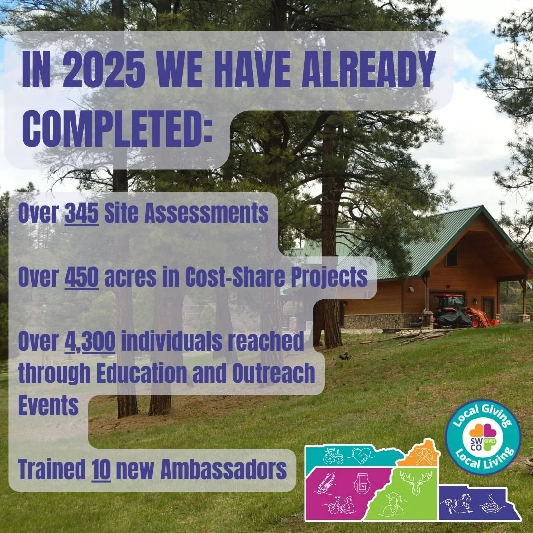 Allow us to brag a little bit!! These are some of our 2025 stats! And counting!!!!

Our work makes mitigation education and outreach possible where it might not otherwise be. With grant funding uncertainties, we humbly ask you to consider donating to
