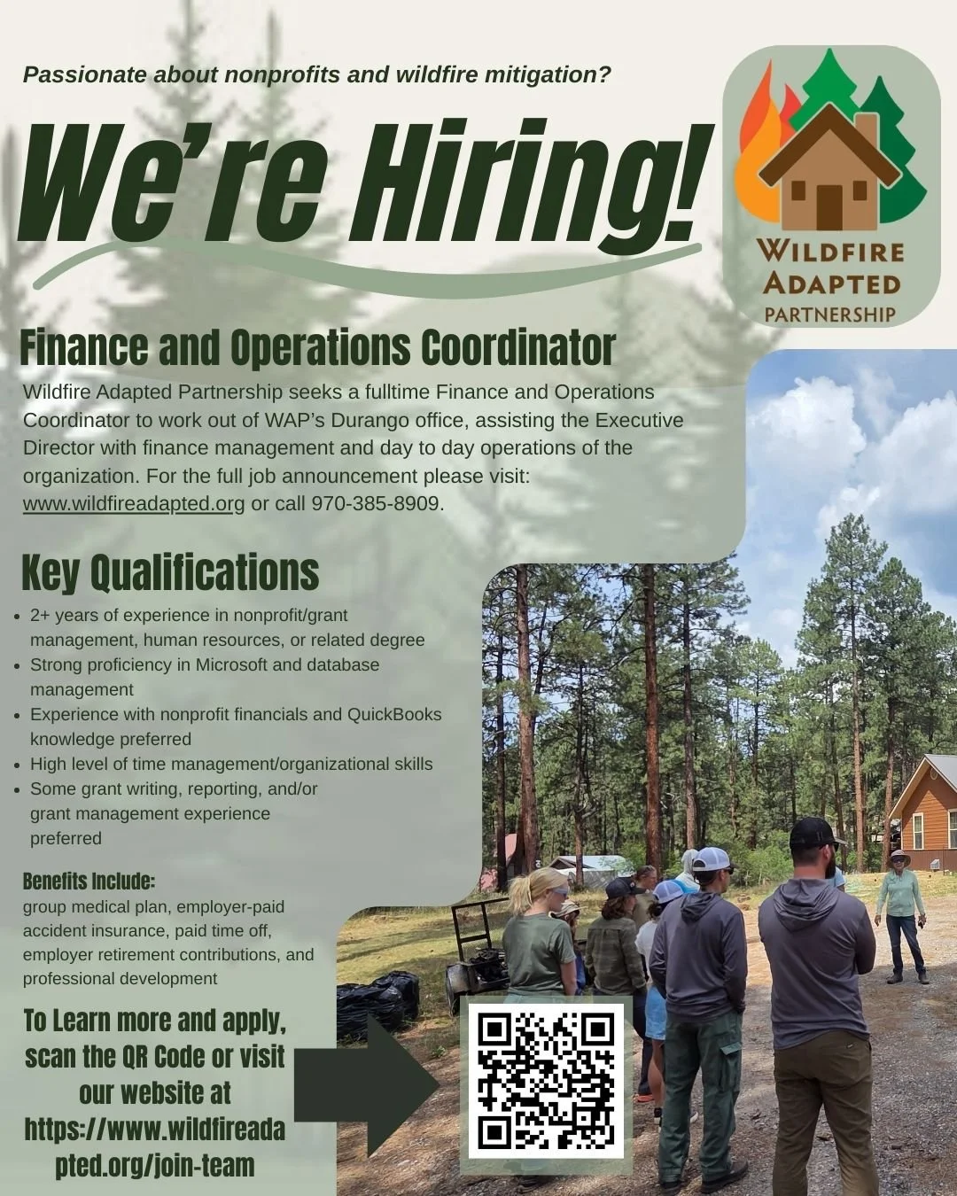 We're hiring! WAP is seeking someone that will work fulltime (40hr/wk) out of our Durango based office. The position description has changed slightly, so reach out if this feels like a good fit for you. Interested? Know someone who is interested? Che