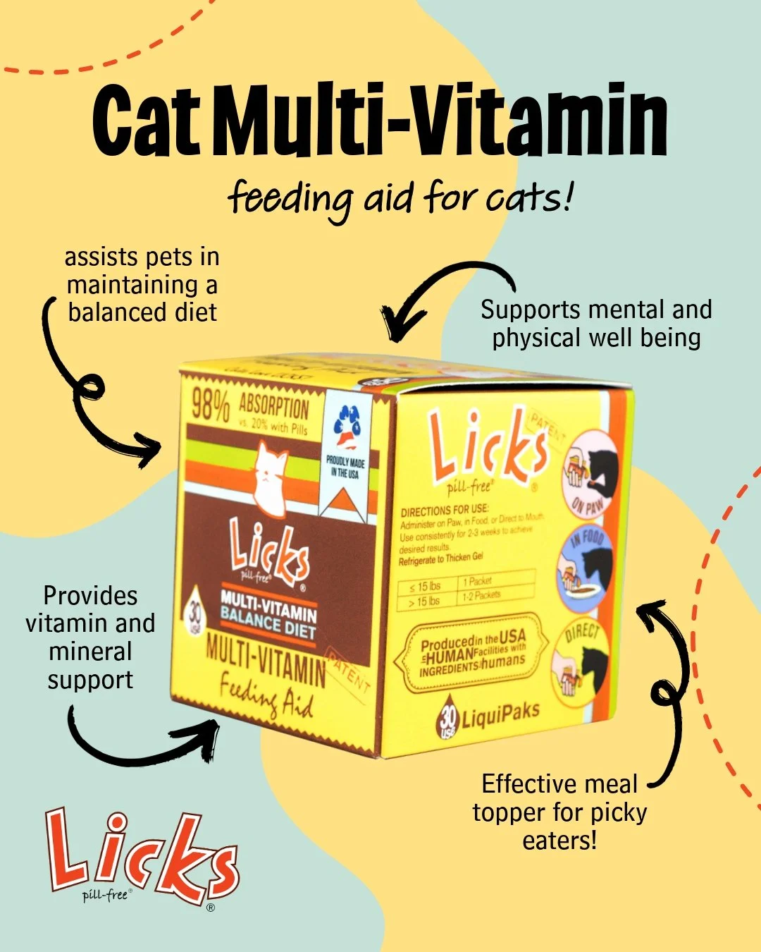 Unlock your pet's potential with our balanced diet formula! 🌟 Boost their physical and mental well-being, while delivering essential vitamins and minerals tailored for even the pickiest of eaters.

Simply sprinkle 1 packet on your pet&rsquo;s food o