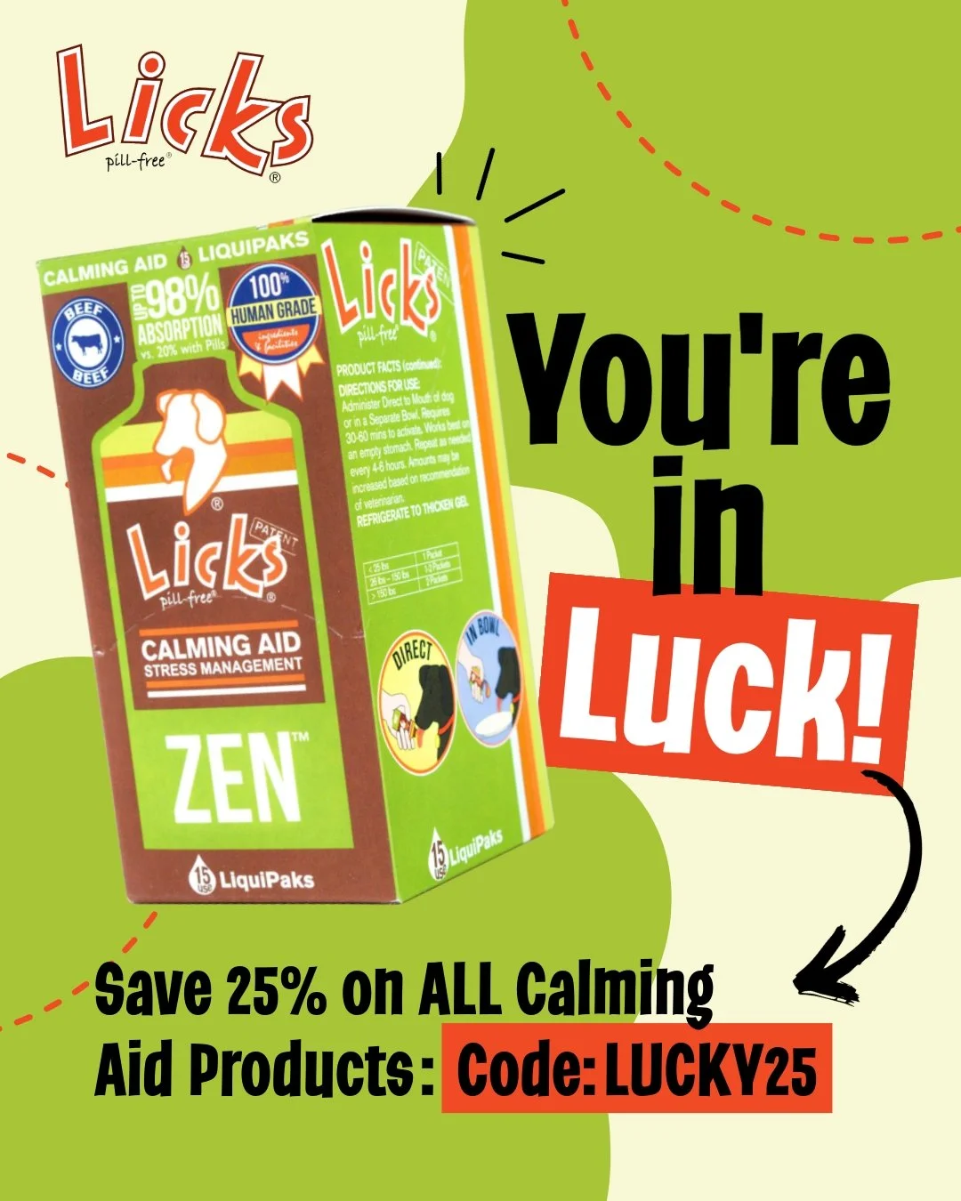 You're in luck this St. Patrick's Day! 🍀

We're going green and bringing you 25% off all Calming Aid products! 🌱 Use code 'LUCKY25' at checkout and gift your furry friends some extra zen this festive season. But hurry, this lucky deal ends March 17