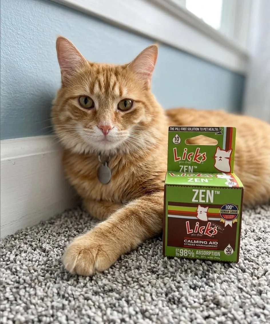 Keep your cat calm, cool, and collected!

From vet visits to thunderstorms, Licks Cat Calming Aid is your go-to for stress-free moments with your feline friend. This vet-formulated, pill-free gel is a game-changer for easing separation anxiety, trave