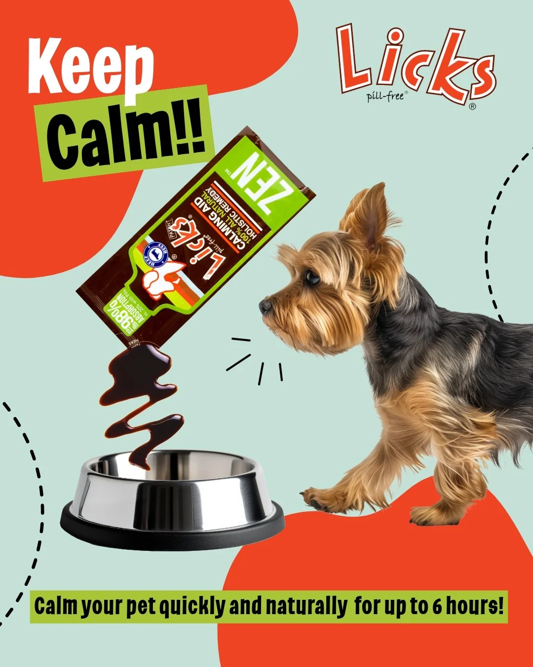 Prepare your pet for summer thunderstorms! Don't let them be afraid of the thunder ⛈️ 
This easy-to-use calming formula is fast acting, working in just 30-40 minutes and promotes calmness in pets for 4-6 hours.

#DogCalming #LicksPillFree #DogHealth 