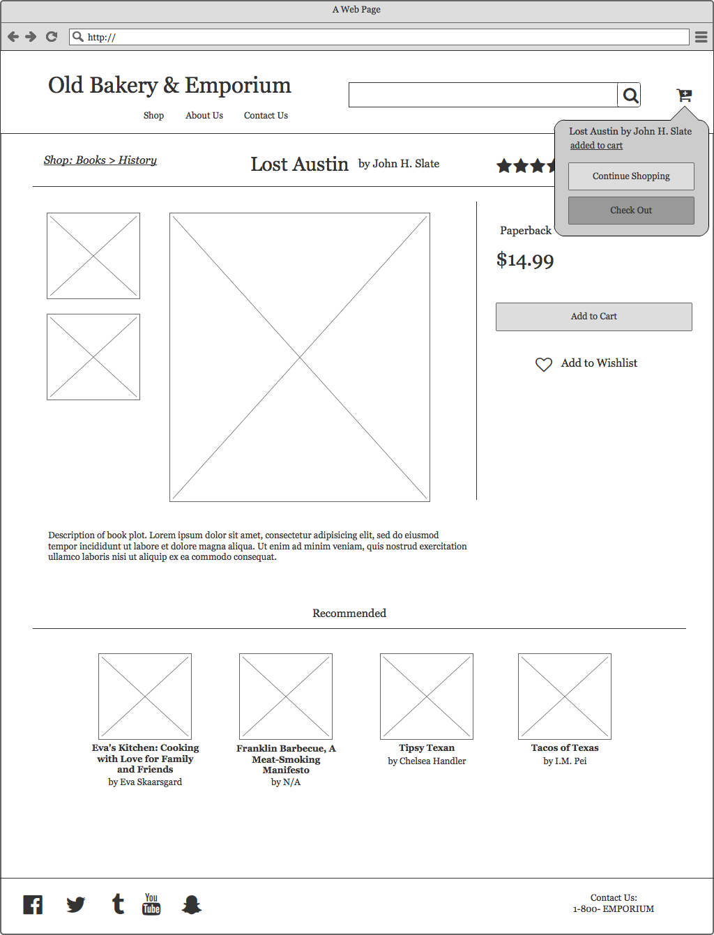 Most recent iteration of the product page.