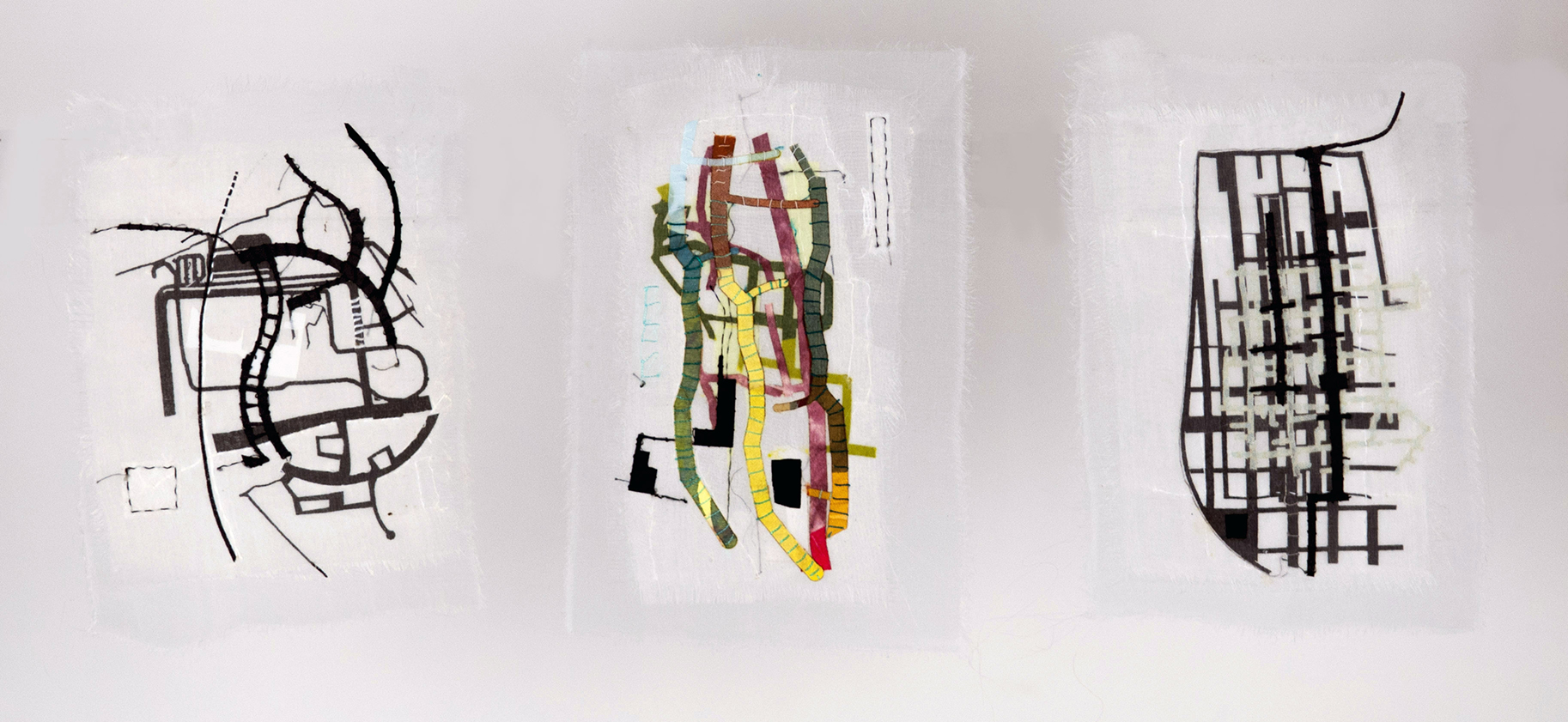 Street Play I, II, III -© - each is 4" x 6"