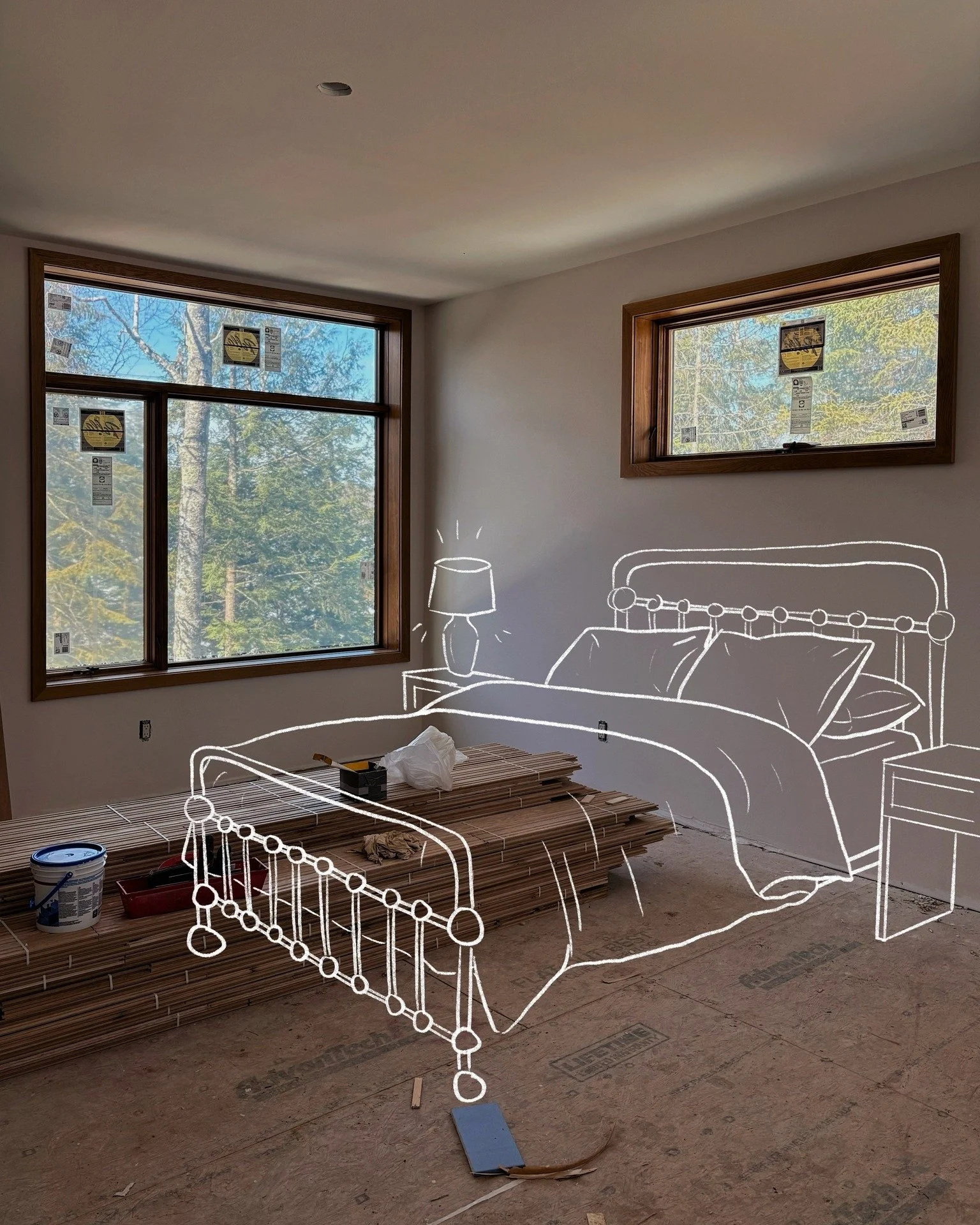 About to catch some Z's 

@pellawisconsin 
 #sauterbuilders #energyefficienthome #inprogress #custombuilthome #boulderjunctionwi