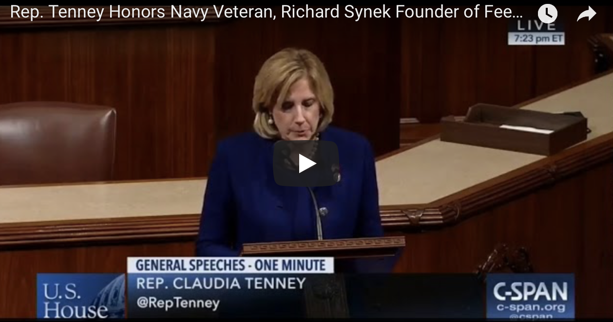 REP TENNEY HONORS RICH SYNEK ON THE HOUSE FLOOR
