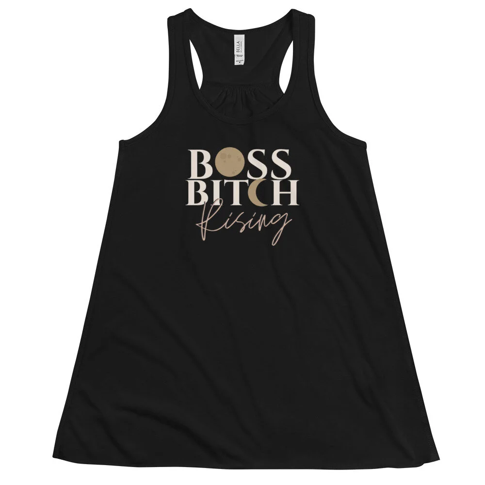 Boss Bitch Rising Women's Flowy Racerback Tank | Bella + Canvas