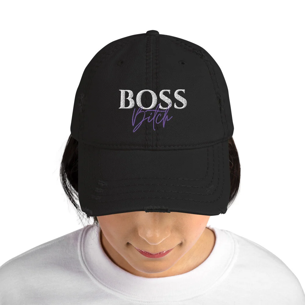 Boss Bitch Distressed Hat