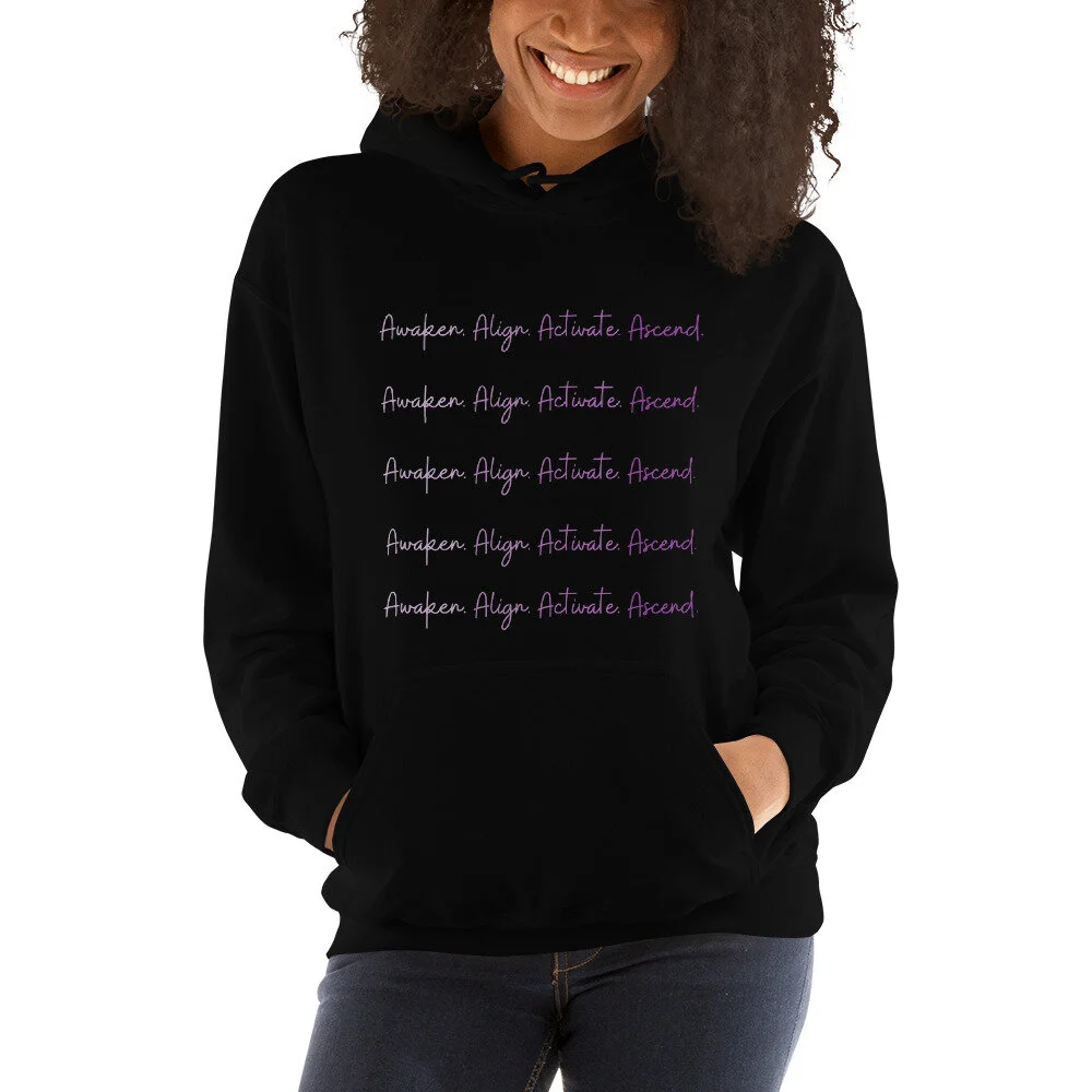 Awaken. Align. Activate. Ascend. Unisex Heavy Blend Hoodie