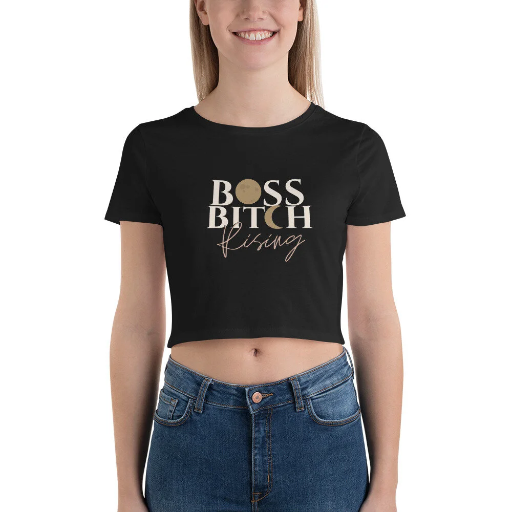 Boss Bitch Rising Womens Crop Top