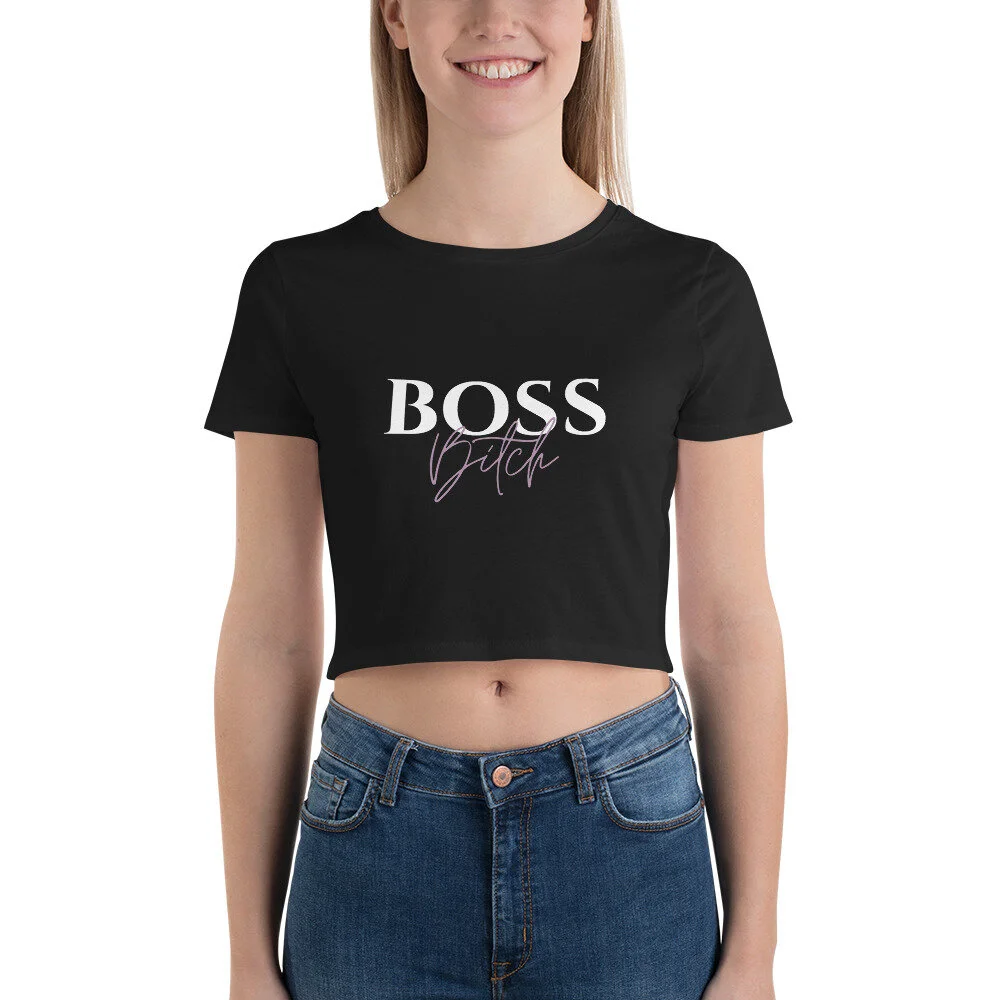 Boss Bitch Womens Cropped Top