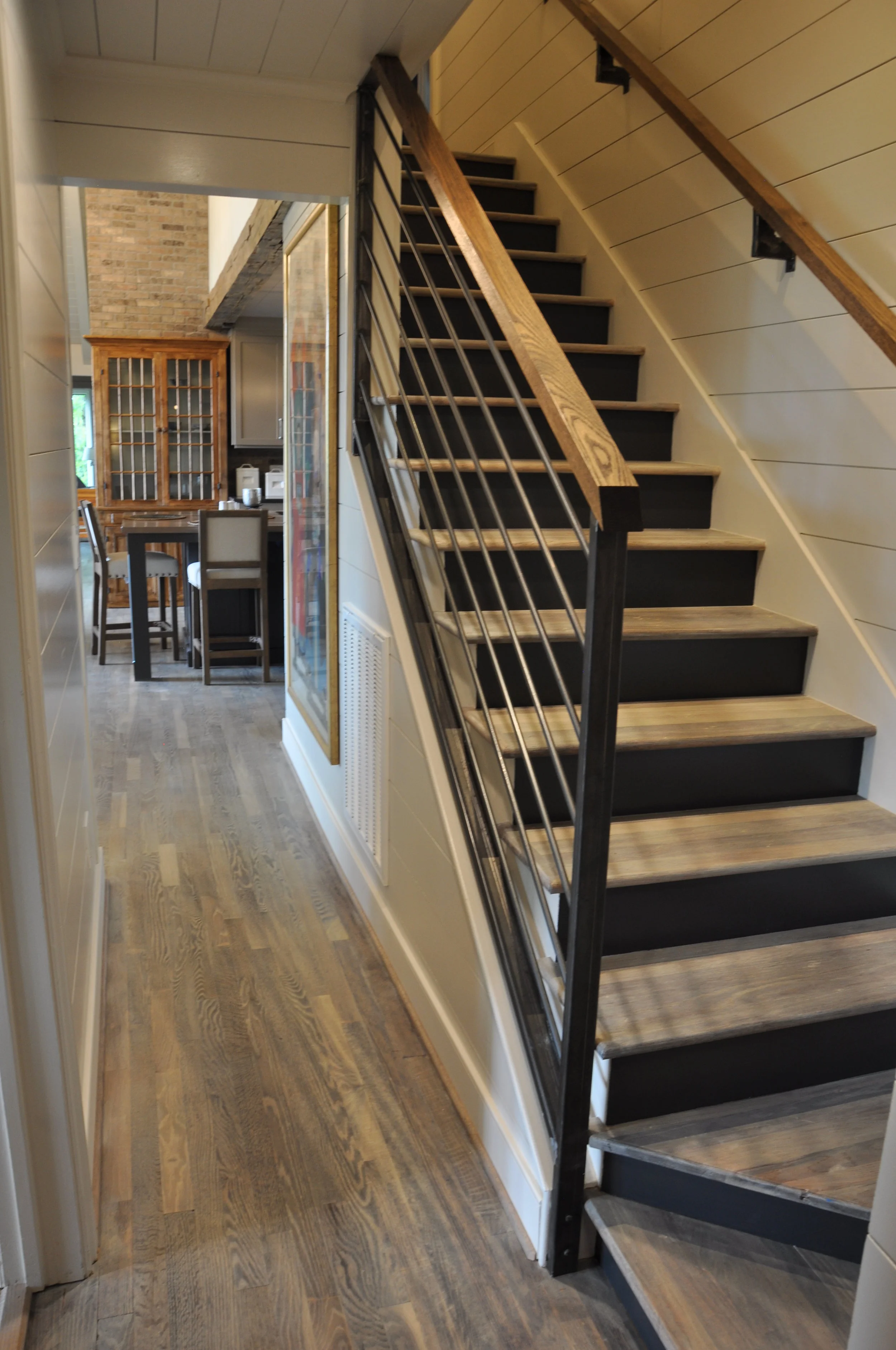 stairway was opened up and modernized.