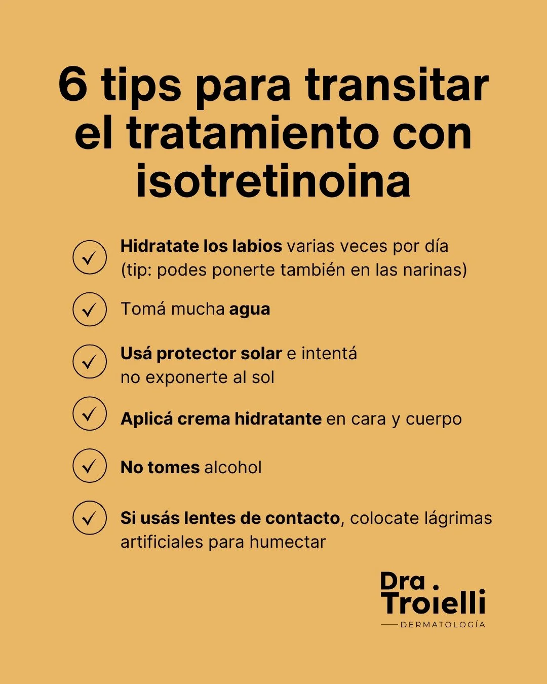 Te dejamos 6 tips para acompa&ntilde;arte durante tu tratamiento con isotretino&iacute;na y transitarlo de la mejor manera 💊✨

Sabemos que este tratamiento puede generar dudas o incomodidades al principio, por eso reunimos algunas recomendaciones pr