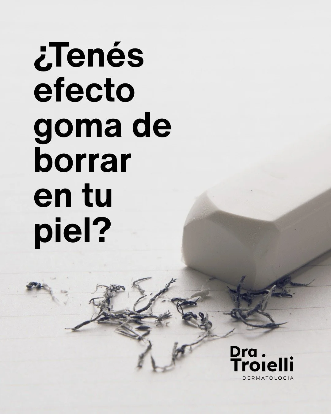 &iquest;Ten&eacute;s efecto goma de borrar en tu piel? 👀 
Desliz&aacute; para saber de qu&eacute; se trata 👉

#dratroielli #dermatologia #pilling #gomadeborrar