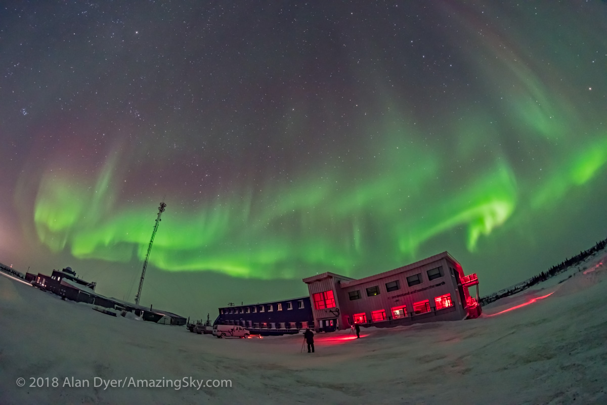 Aurora Swirls over Northern Studies Centre