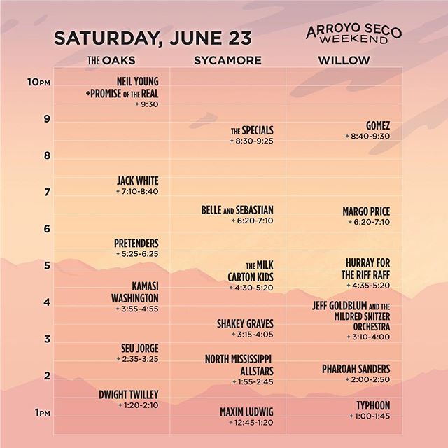 Set times for @arroyosecowknd have been announced! We will be performing on the Willow Stage at 8:40 pm on Saturday, June 23.

Tickets and more info available at gomeztheband.com/tour. Link in bio.