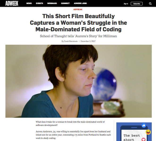This film was featured in Adweek. Read More