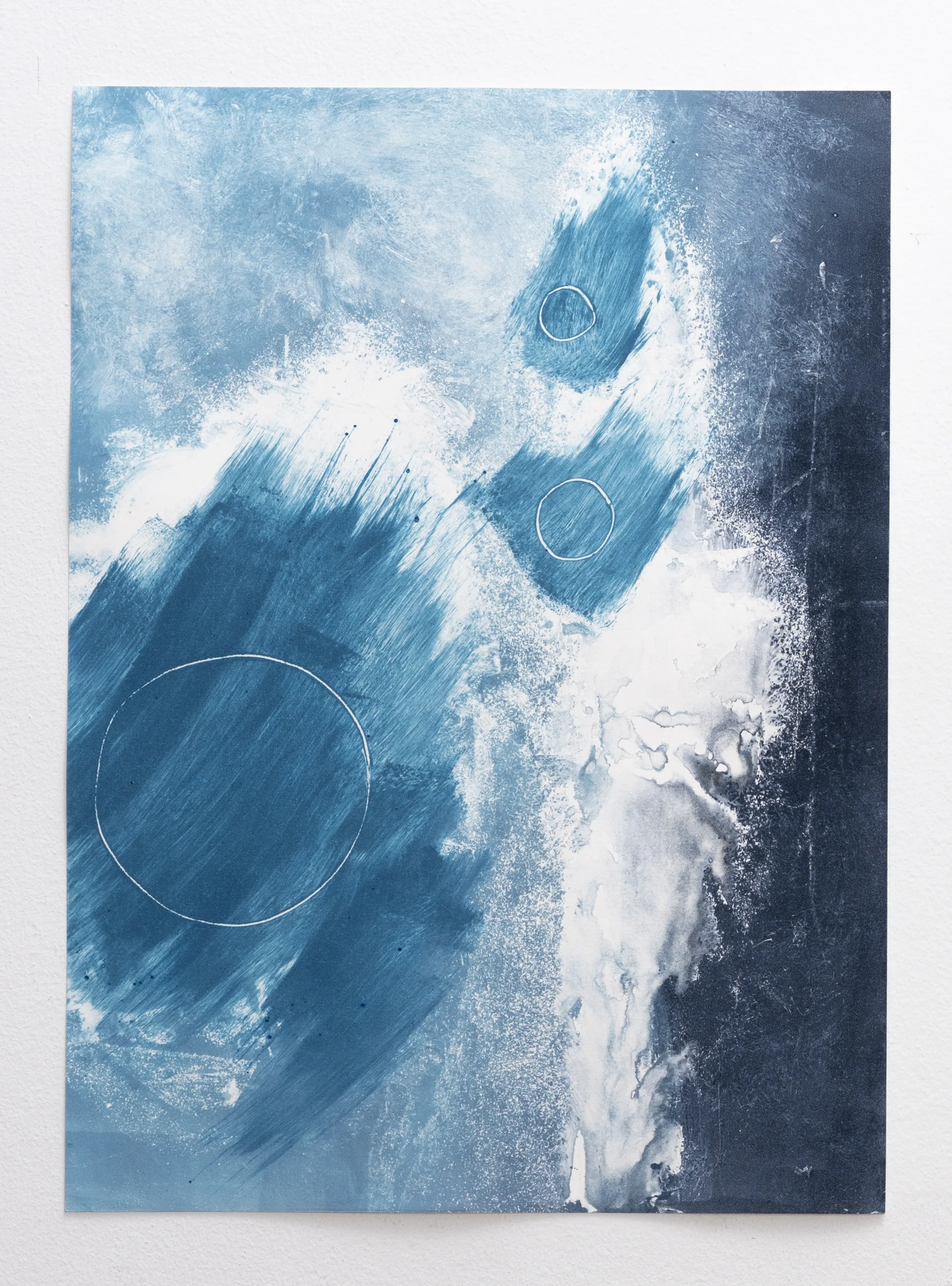   Orbital , 2018, Monoprint, 11x 15in 