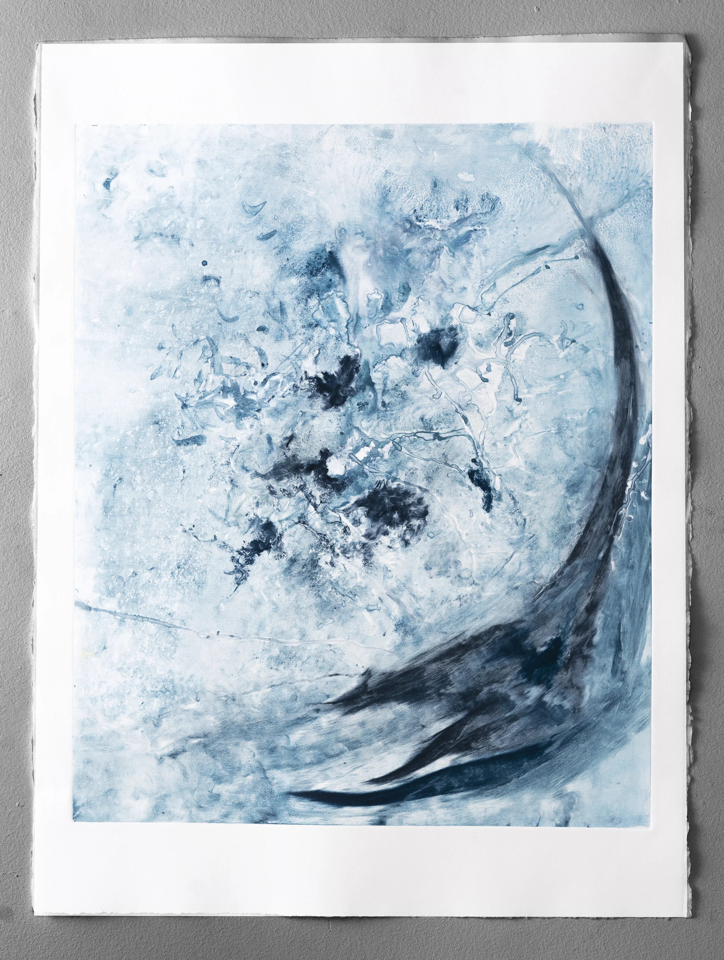   Embryonic Soup , 2018, Monoprint, 22 1/2 x 30in 