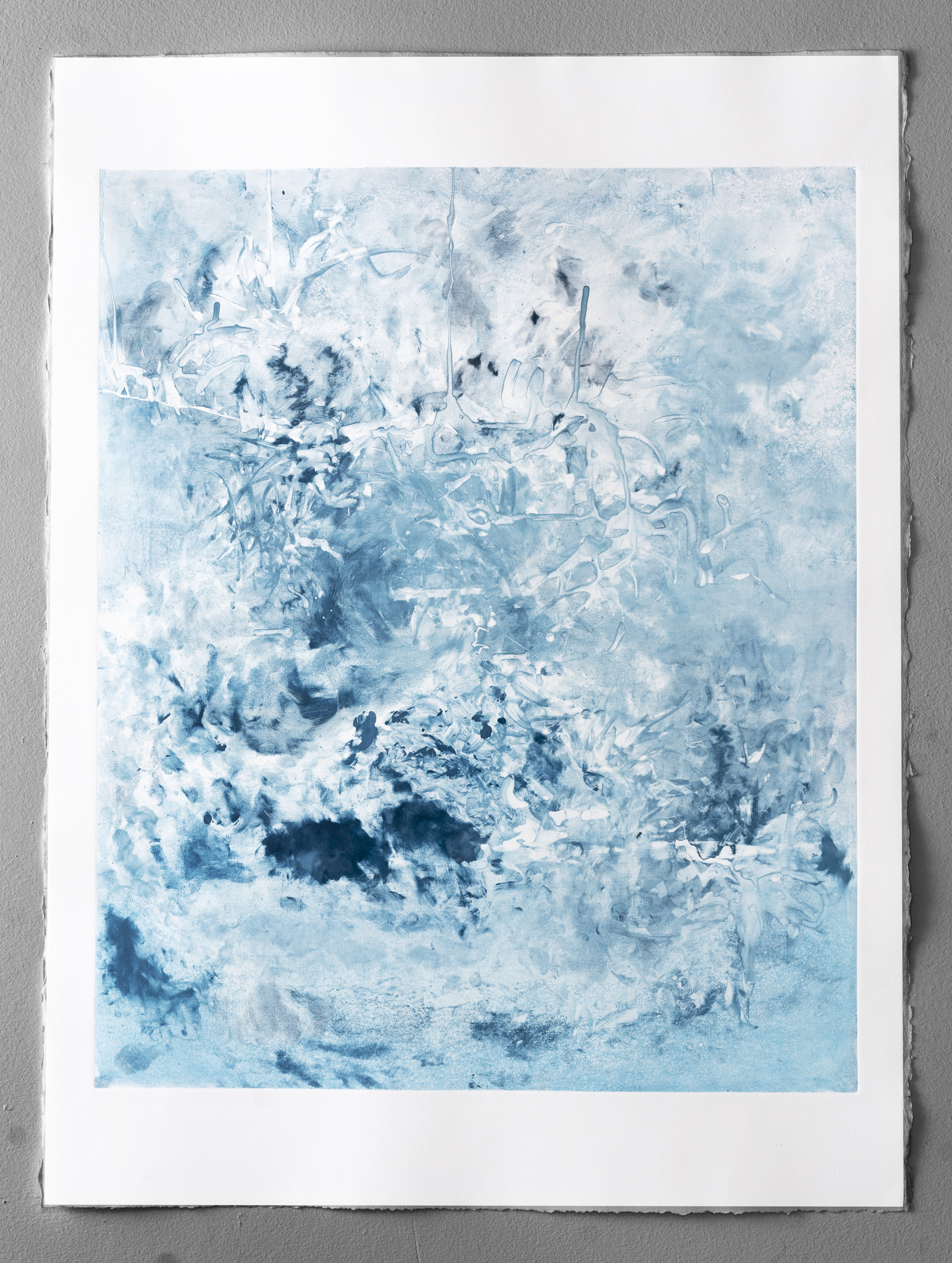   Talisman Eye , 2018, Monoprint, 22 1/2 x 30in 