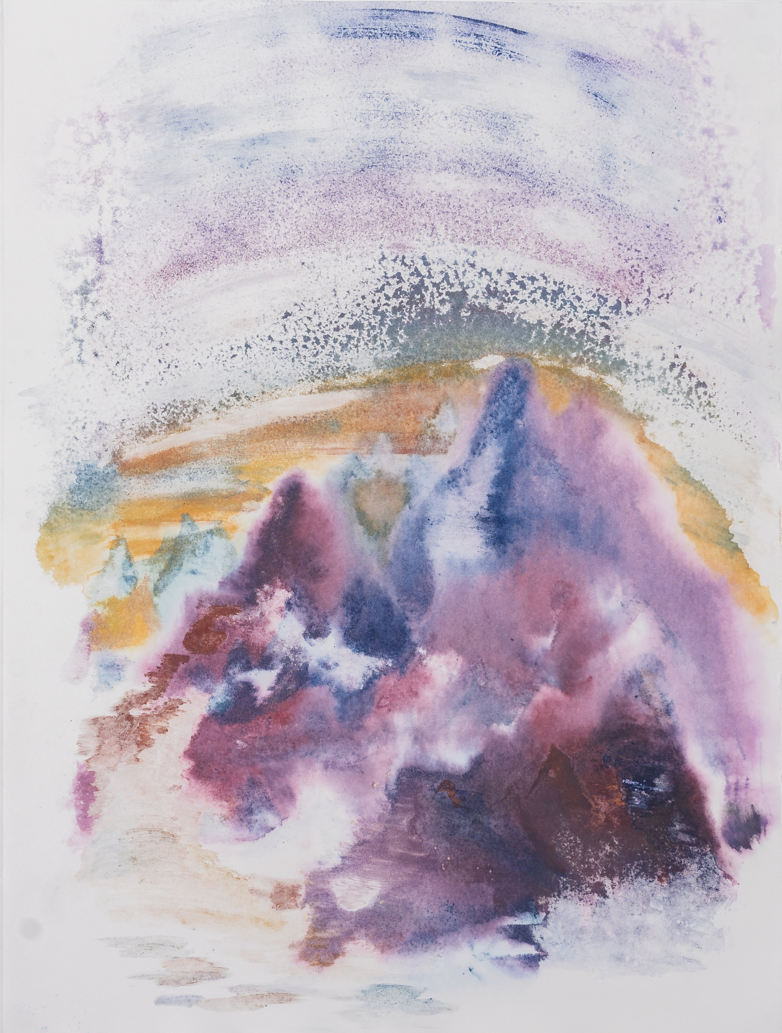   Andino 3  22 x 30in silk aquatint mono print with earth pigment 2019 