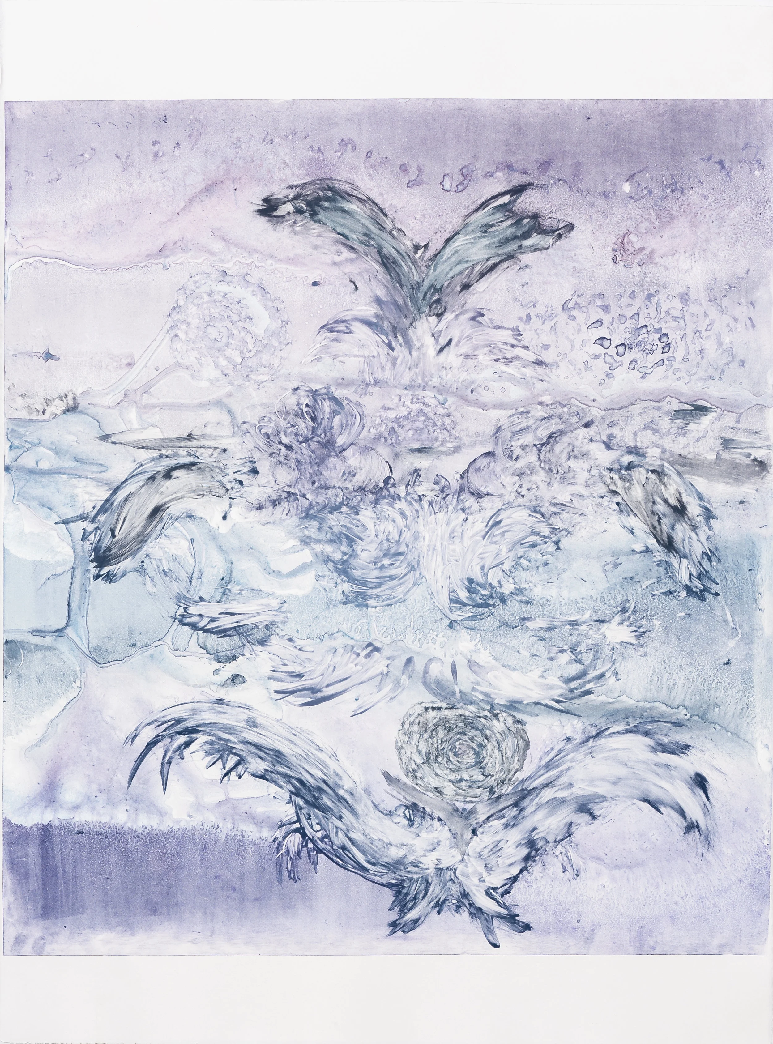   Becoming  22 X 30in Monoprint 2019 