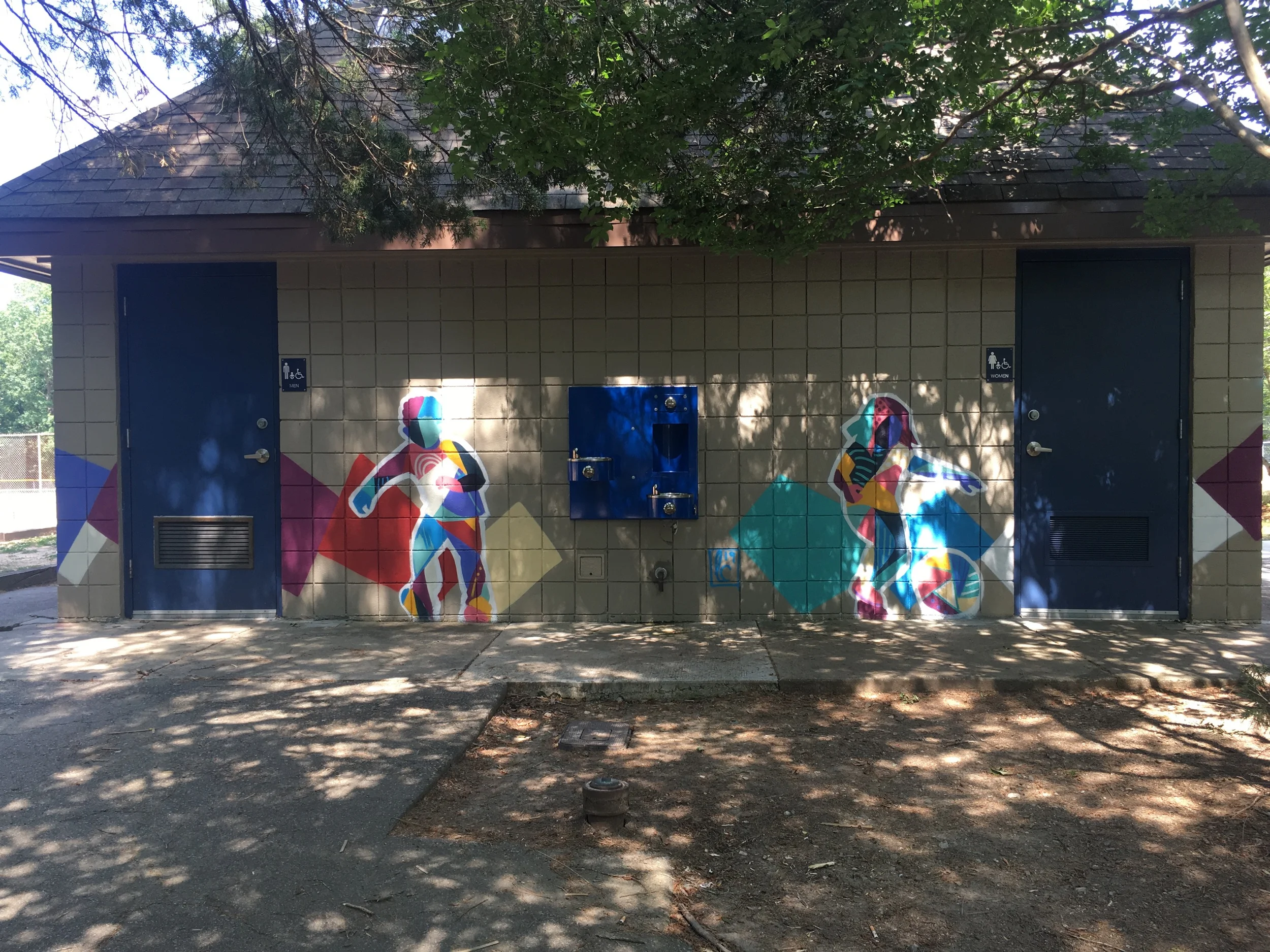 West wall mural facing the play ground.