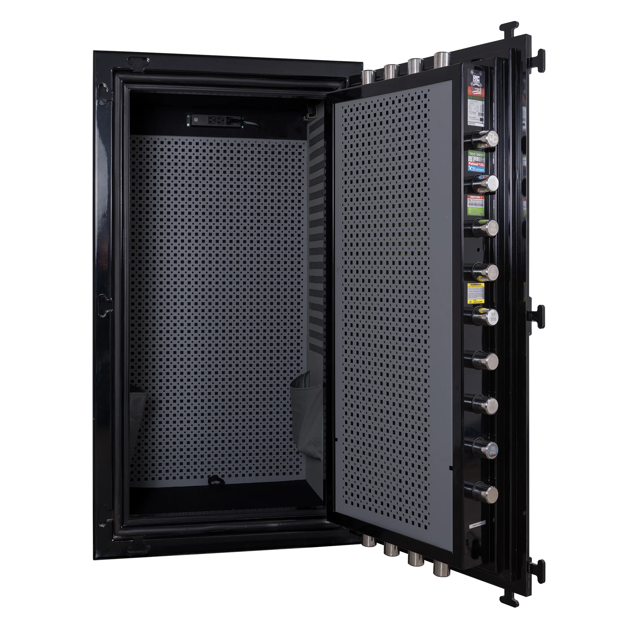 DEFCON 1 Gloss Black - Stainless Steel Plate Door