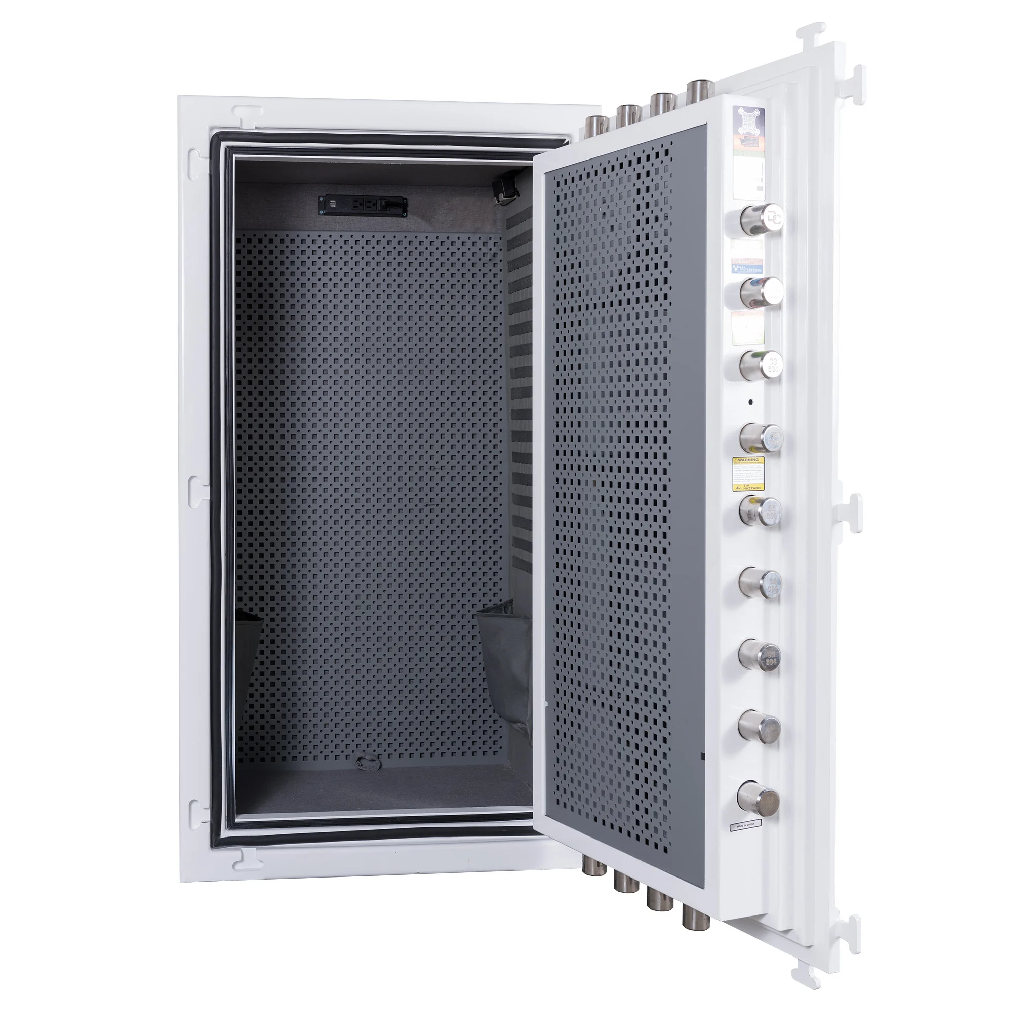 DEFCON 1 Gloss White - Stainless Steel Plate Door