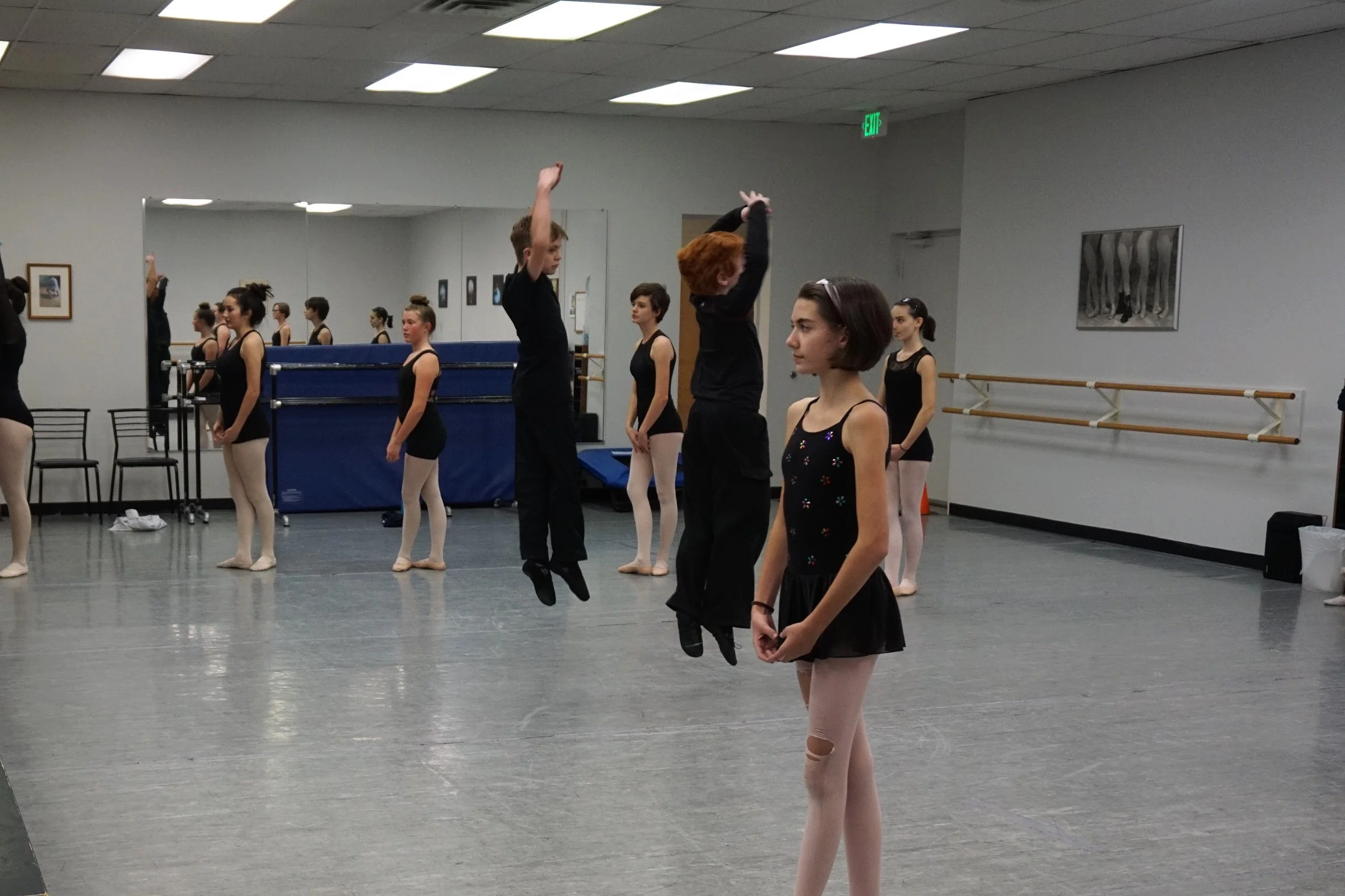 Ballet 3 Connor and Rowan jumping in the air!