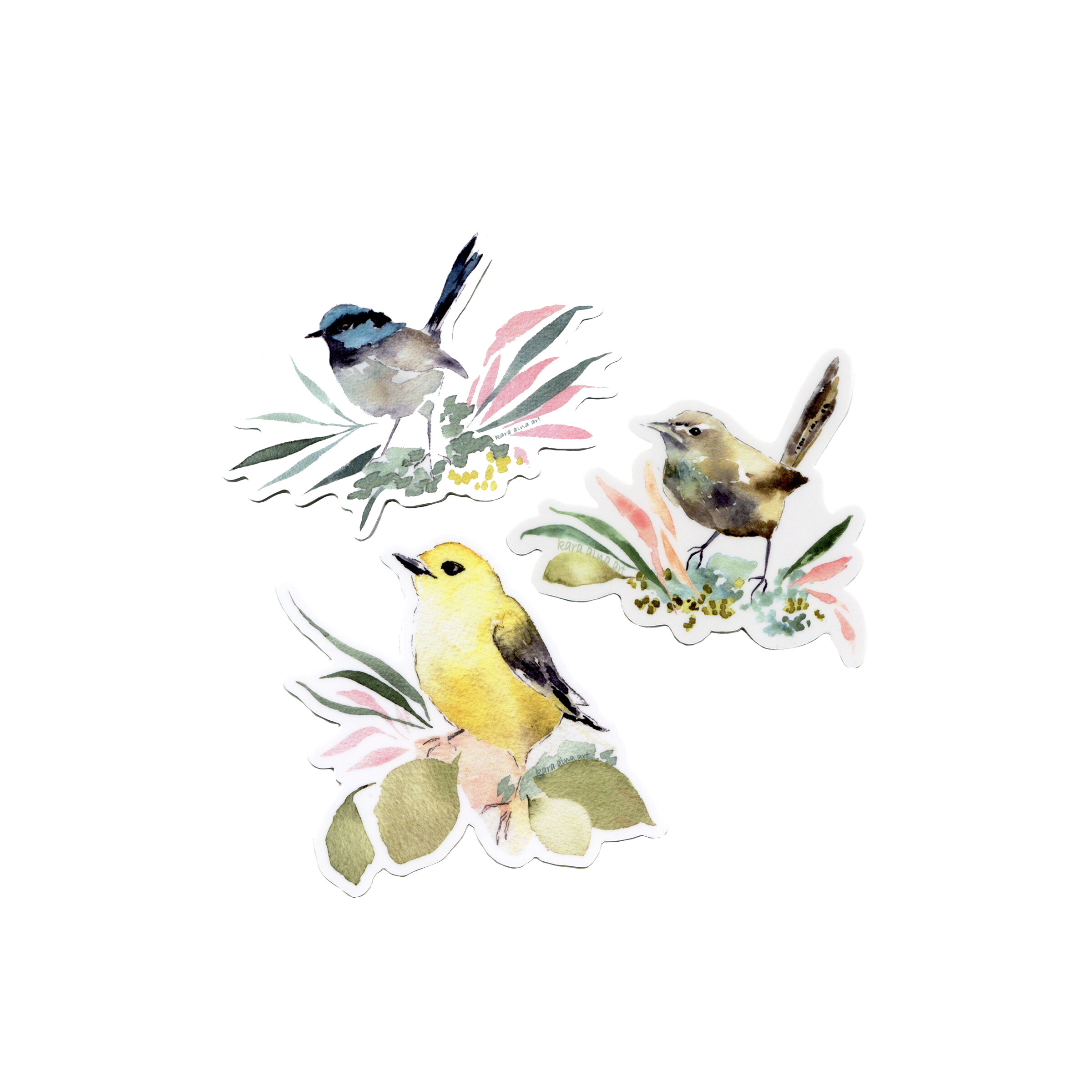 Birds of a Feather Trio Stickers