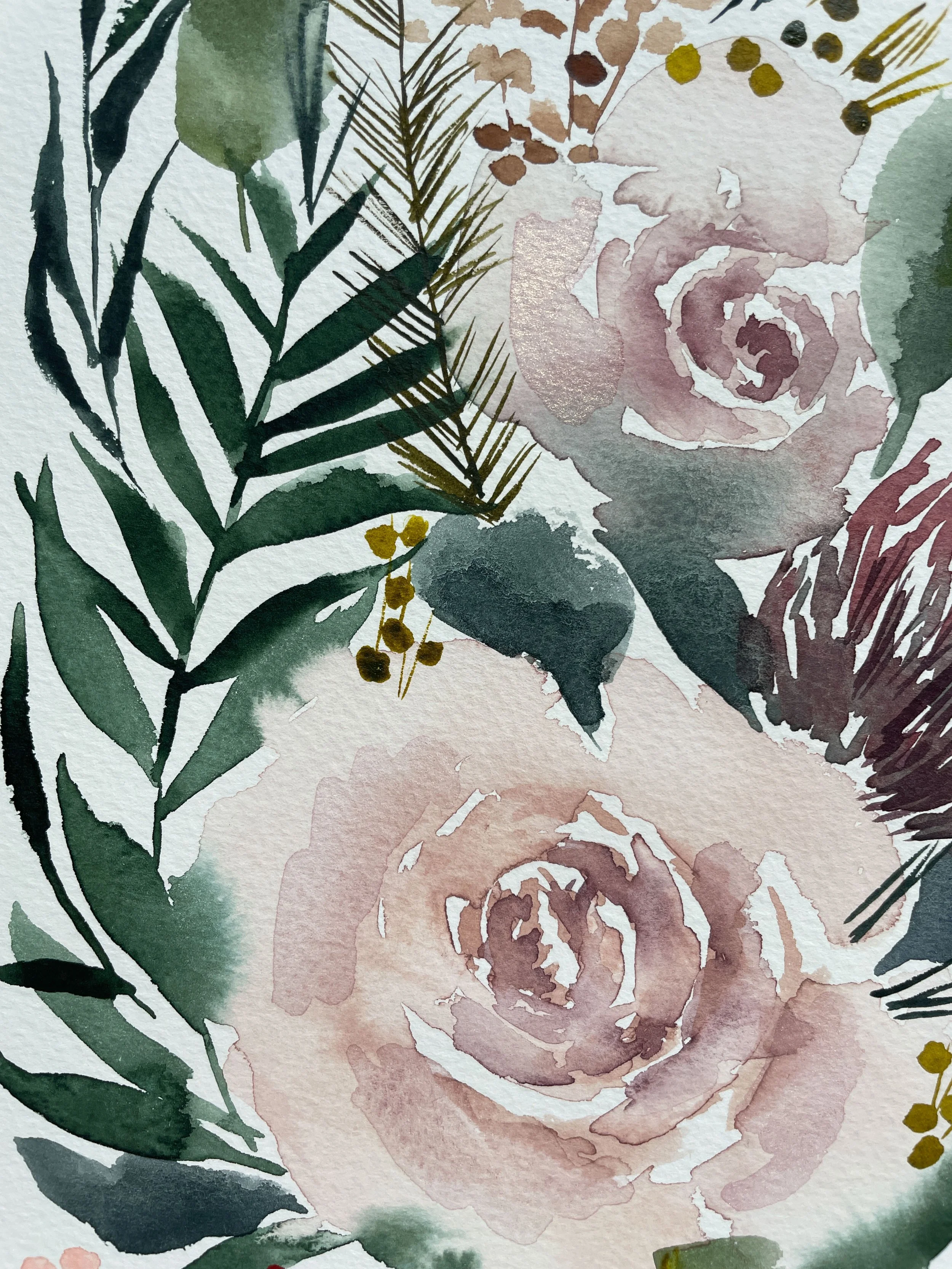 English garden 8x10 watercolor painting close up.jpg