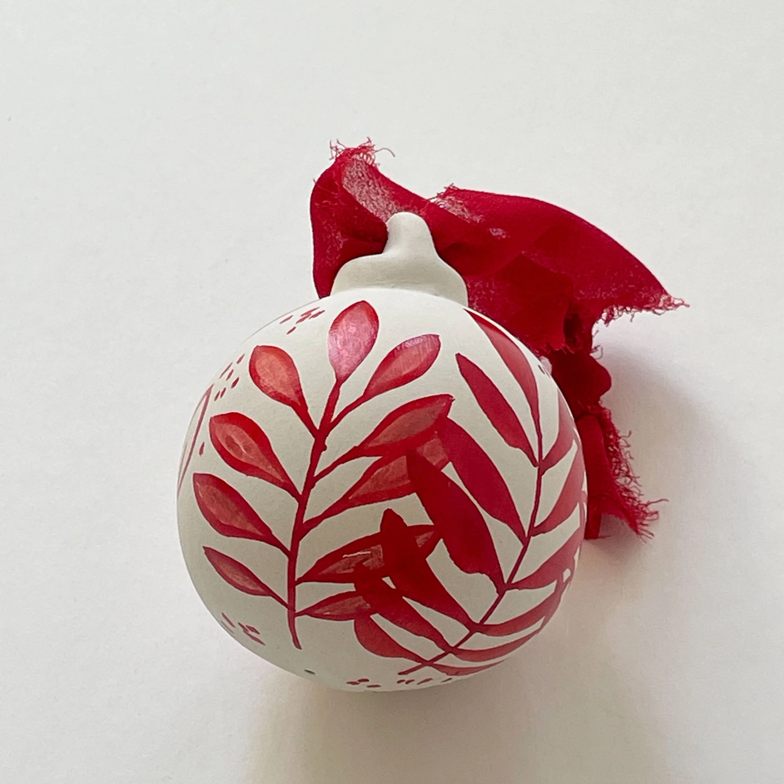 handpainted ceramic Christmas ornaments preorder — Kara Aina Art