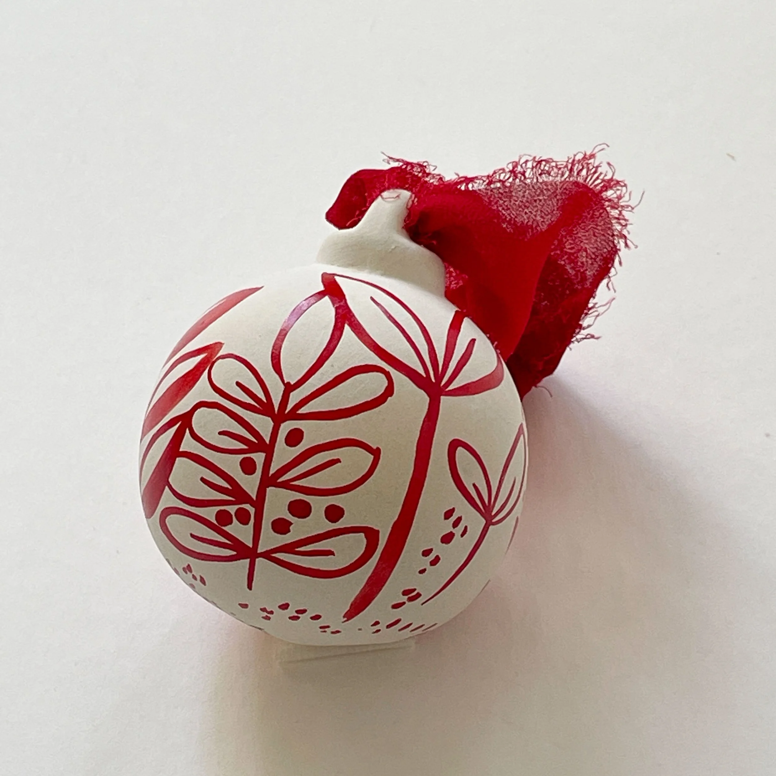 handpainted ceramic Christmas ornaments preorder — Kara Aina Art