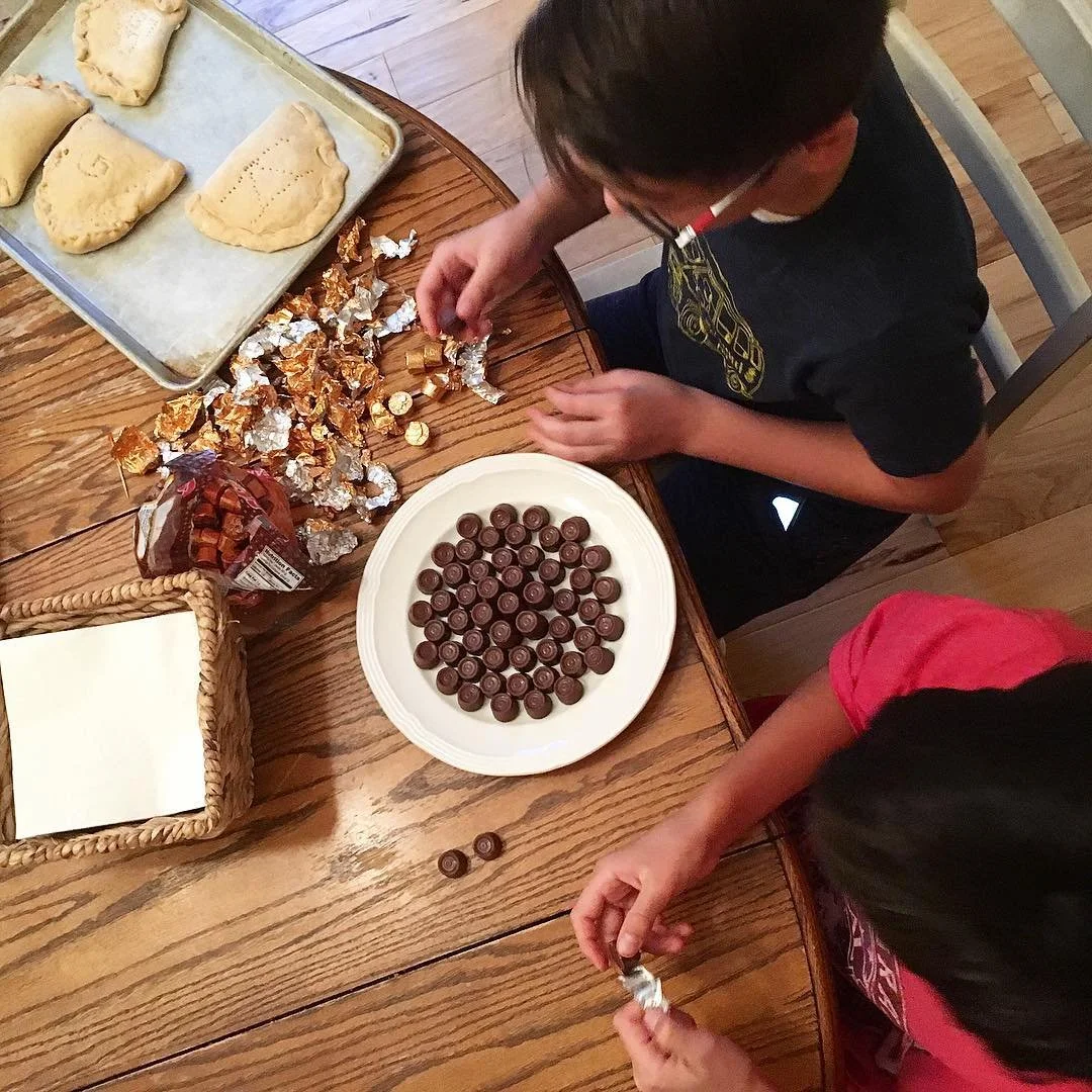 It&rsquo;s a homemade calzone and Rolo cookie kind of day. #christmasmagicinthemaking