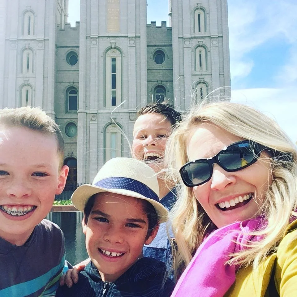 These boys and an excursion to Temple Square. It was beautiful but super windy/chilly but that did not keep the boys from running and jumping and doing parkour moves every chance they got on the many ledges of the flower gardens #theywearmeout #lovem